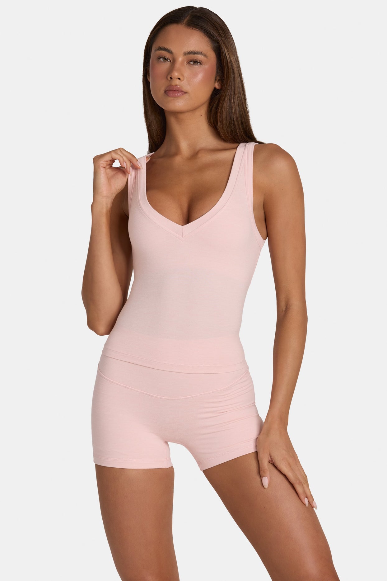 Soft Active Tank Top in Blush Marl - 7
