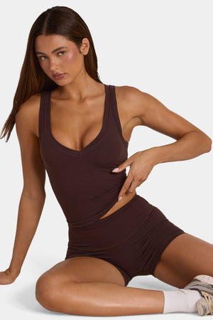 Soft Active Tank Top in Espresso