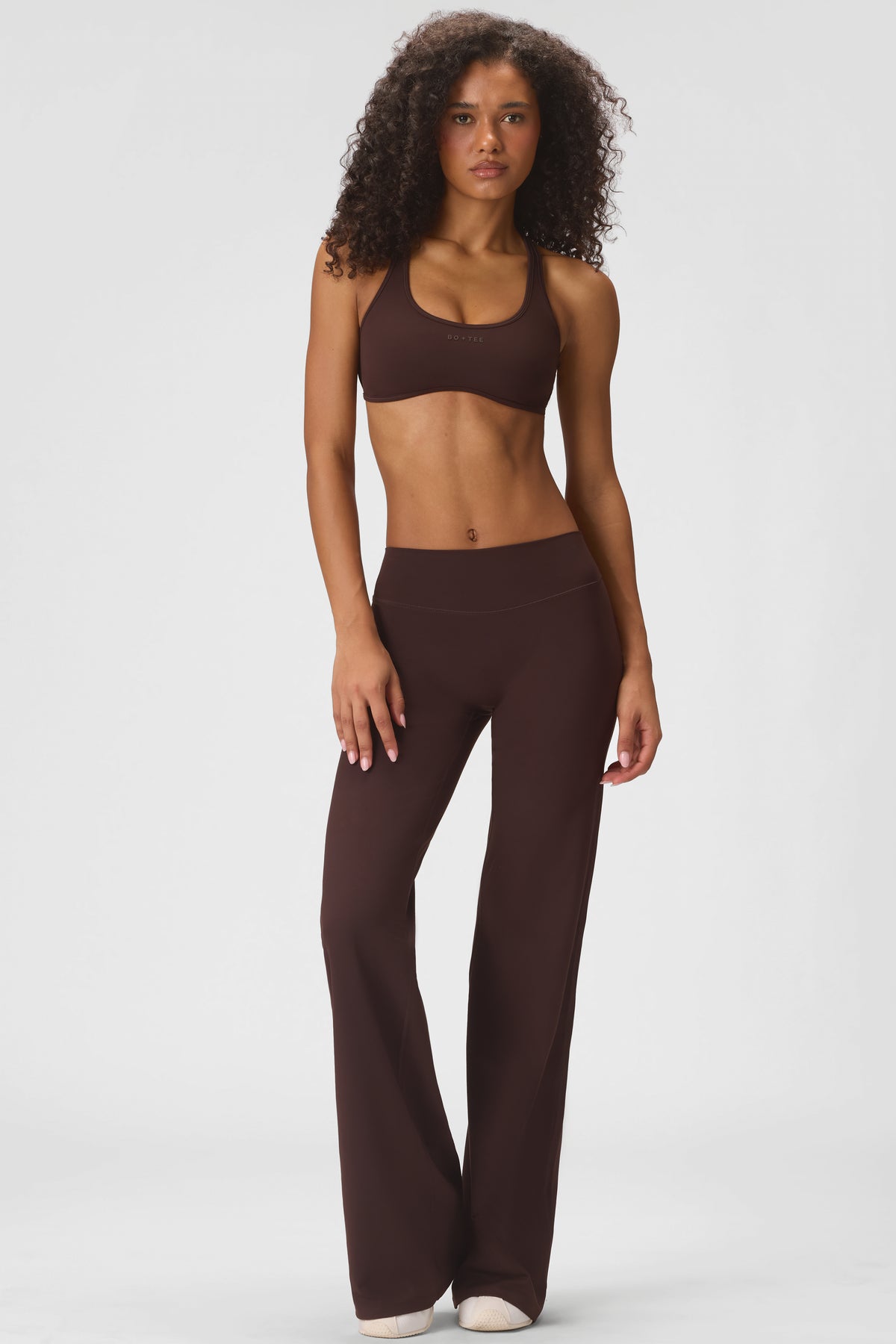 Soft Active Wide-Leg Trousers in Espresso