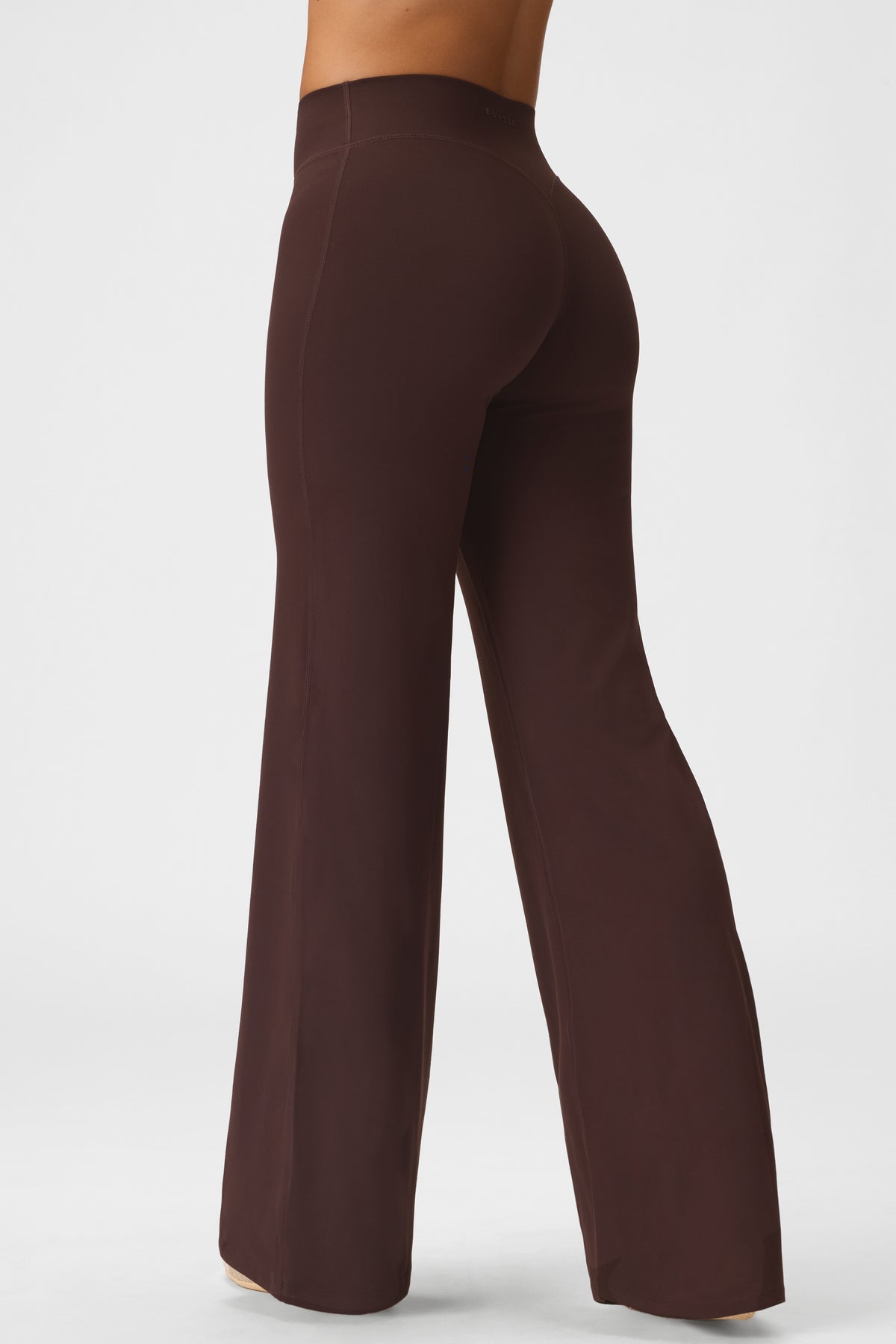 Soft Active Wide-Leg Trousers in Espresso