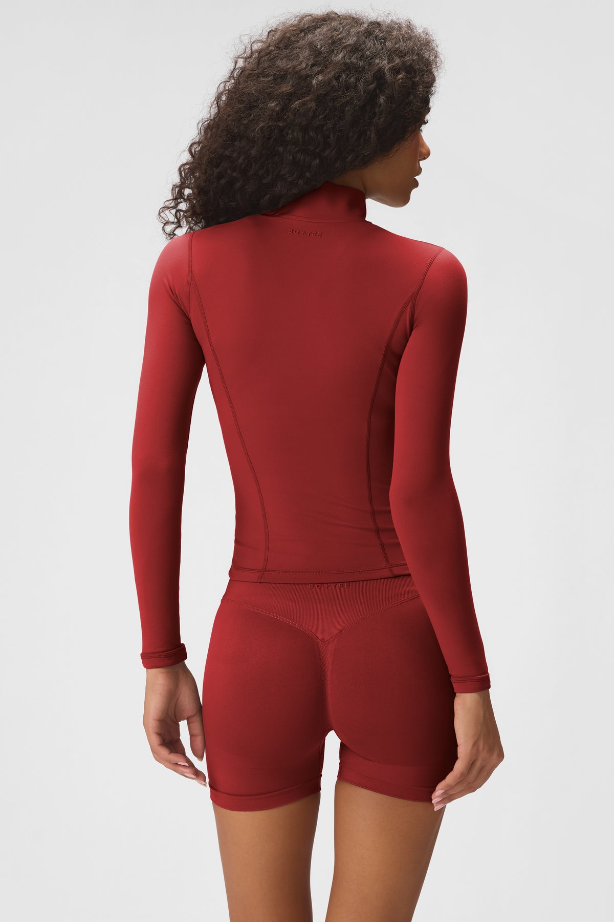 Soft Active Zip-Up Jacket in Dark Cherry