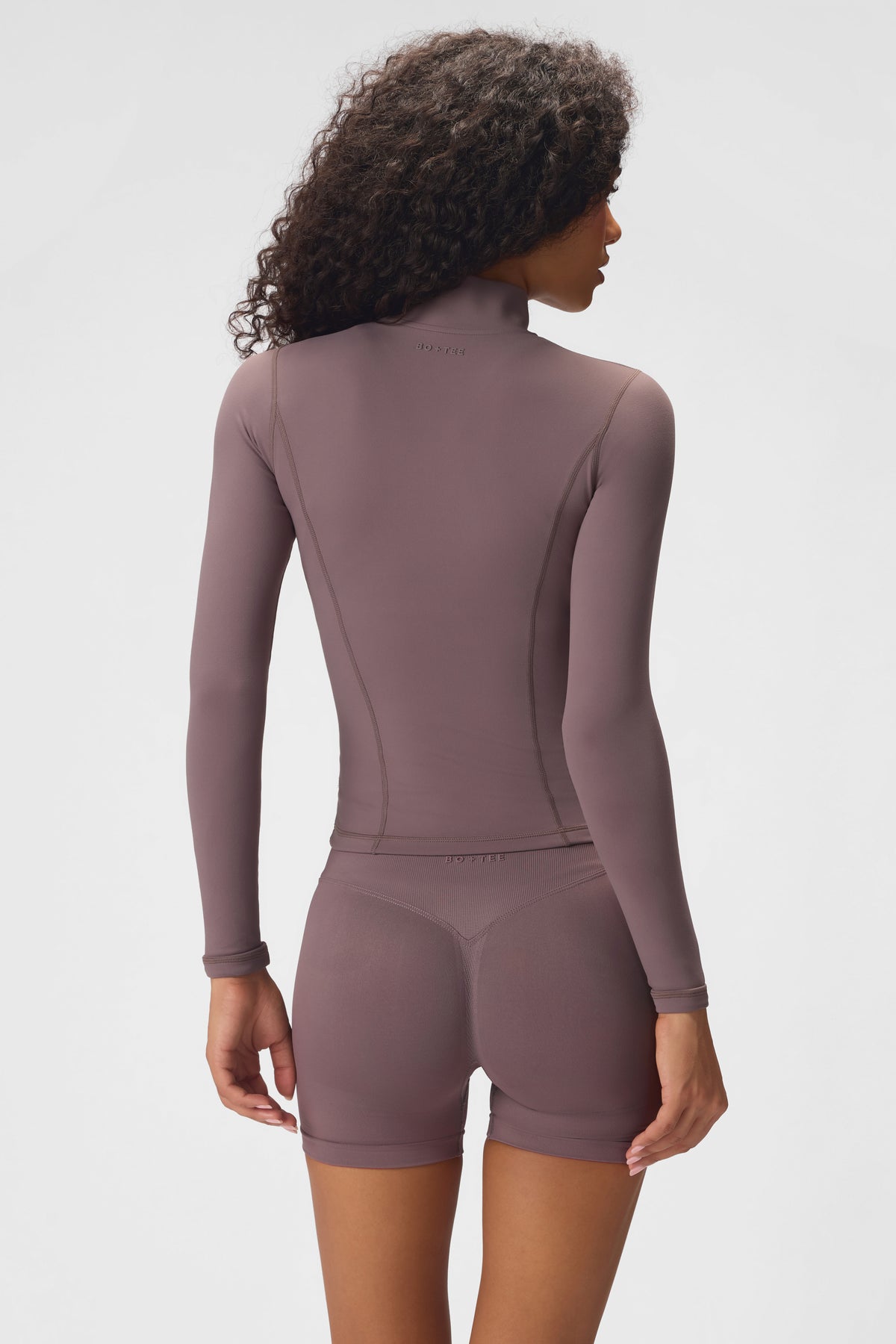 Soft Active Zip-Up Jacket in Stone