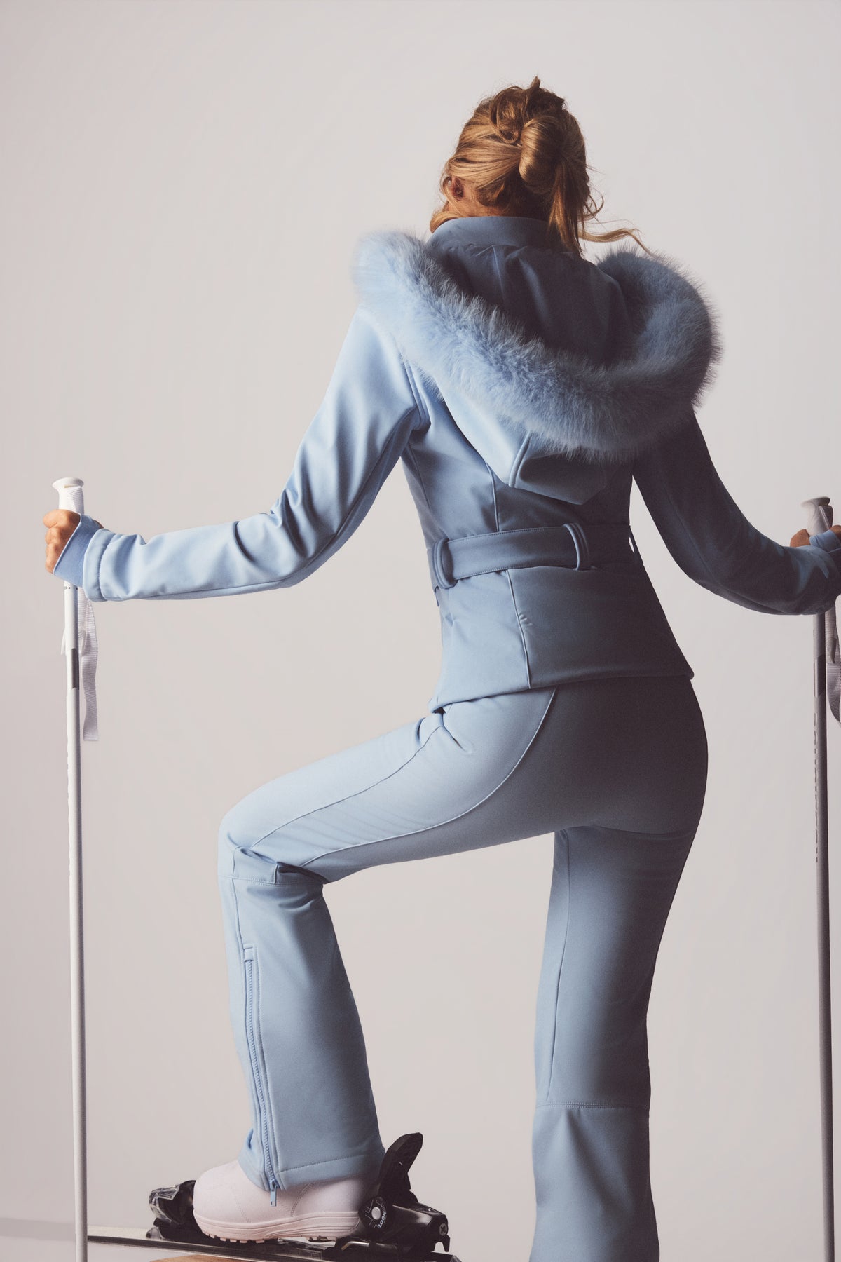 Water Resistant Fitted Salopette in Powder Blue