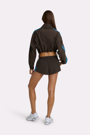 Woven Track Shorts in Truffle
