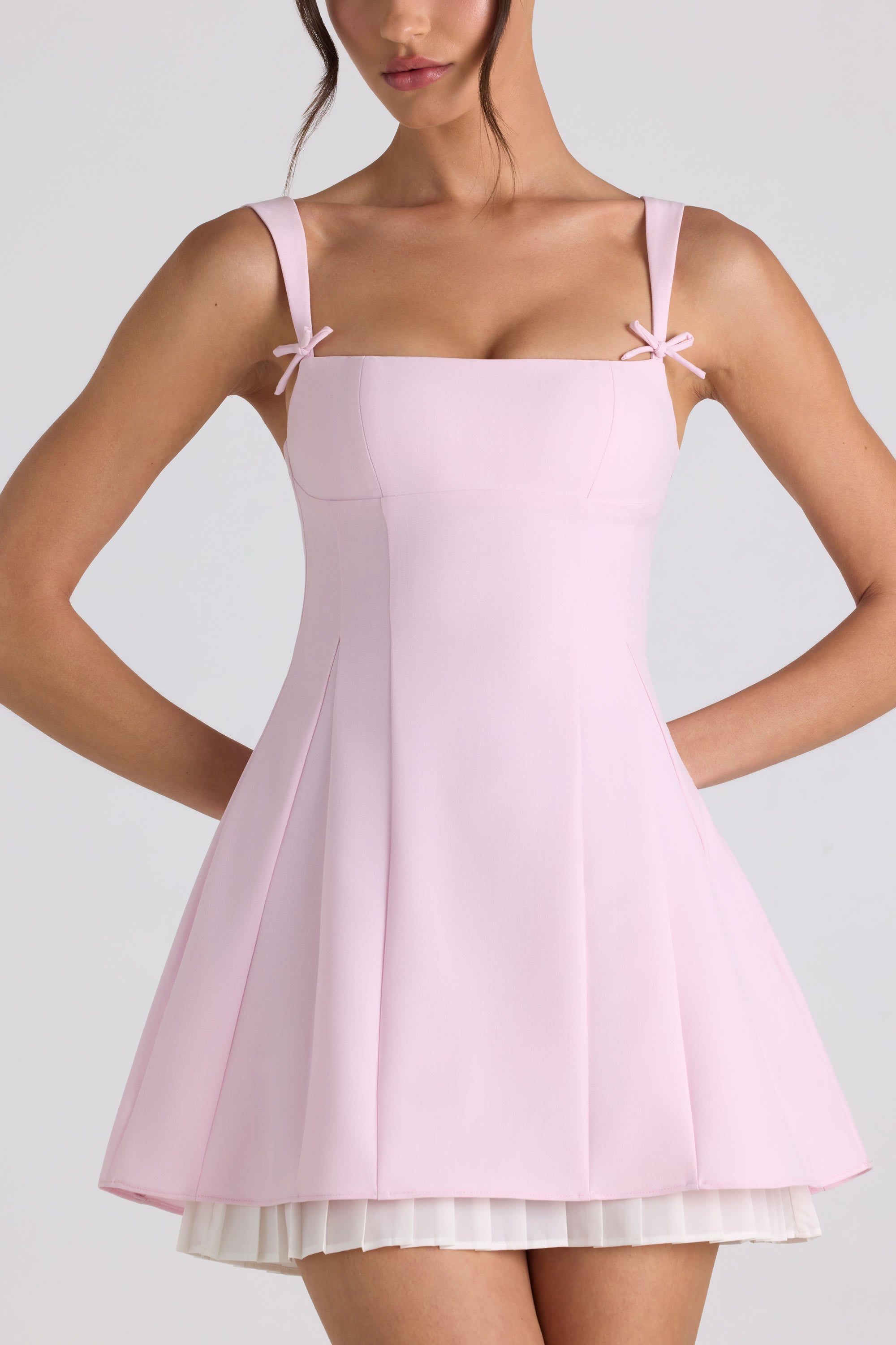 pink dress with white bow Sweet Thoughts Shop the Mint %0D%0A*%20Pay%20special%20attention%20on%20measurements%20to%20ensure%20proper%20fit Theme NYC Girls James Strapless