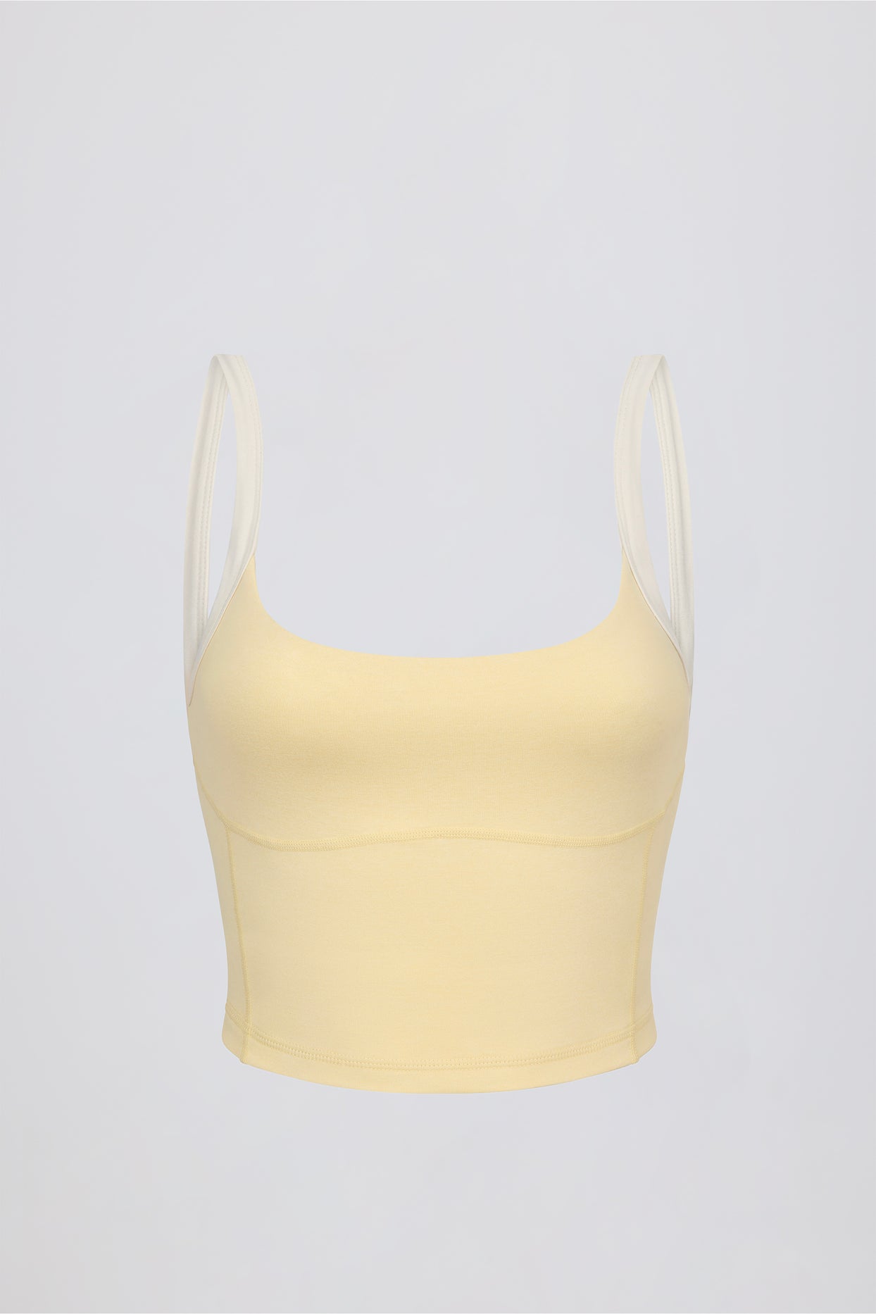 Cropped Tank Top in Lemon Marl - 7