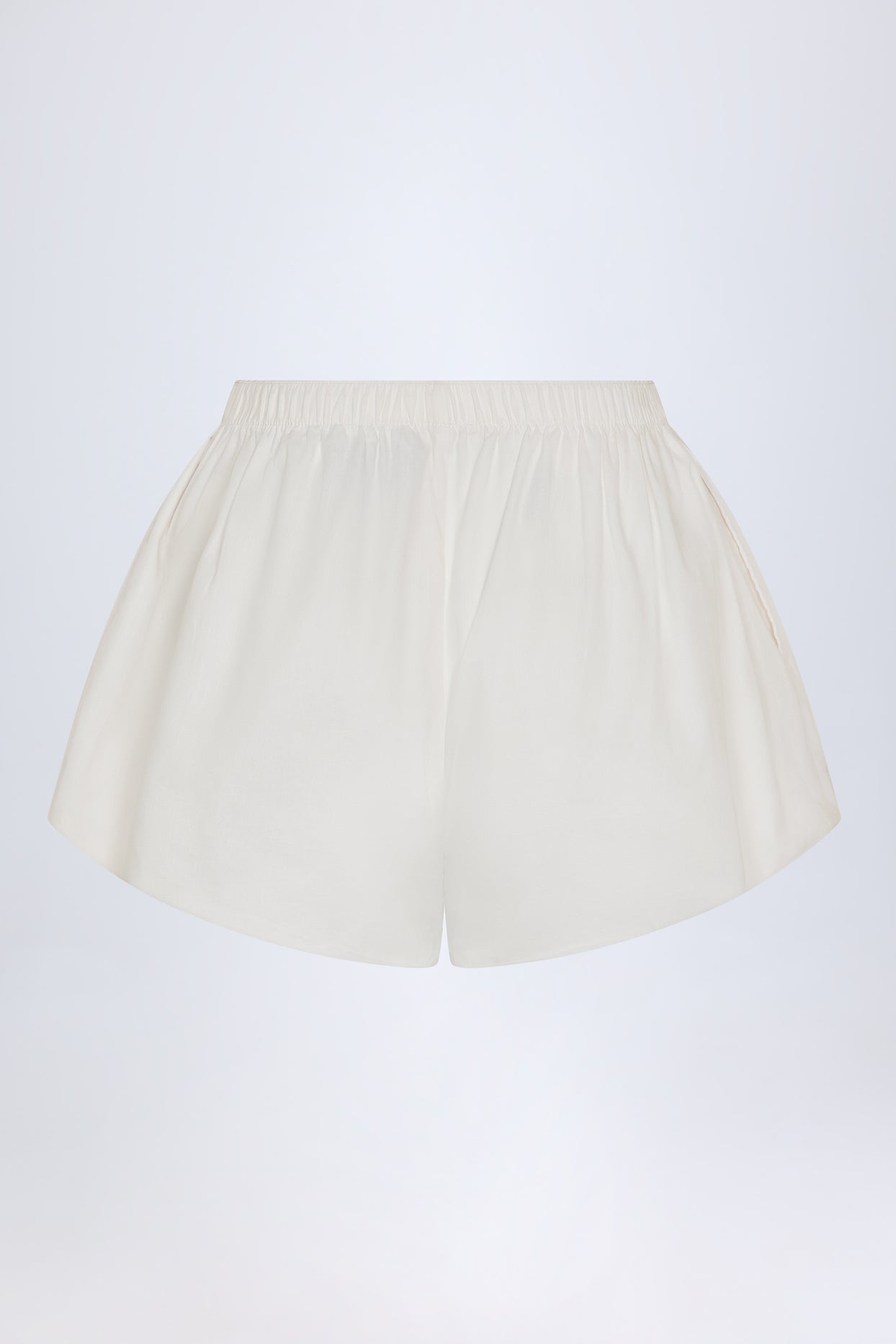 Tie-Front Cotton-Poplin Shorts in White - 6