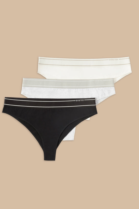 High-Waist Cheeky Briefs Bundle in Multi