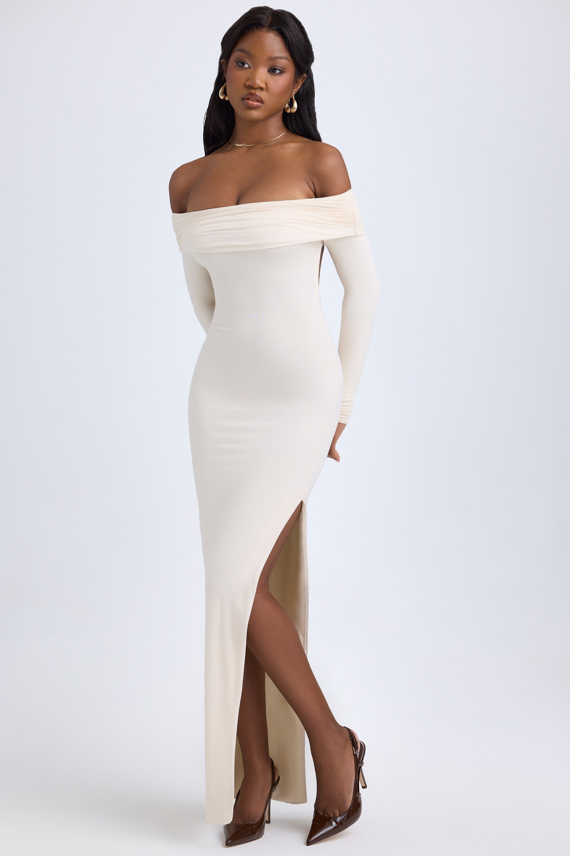 off the shoulder white midi dress Buy Puff Sleeve from Next USA Do Not Iron Julianne Off the Shoulder Midi