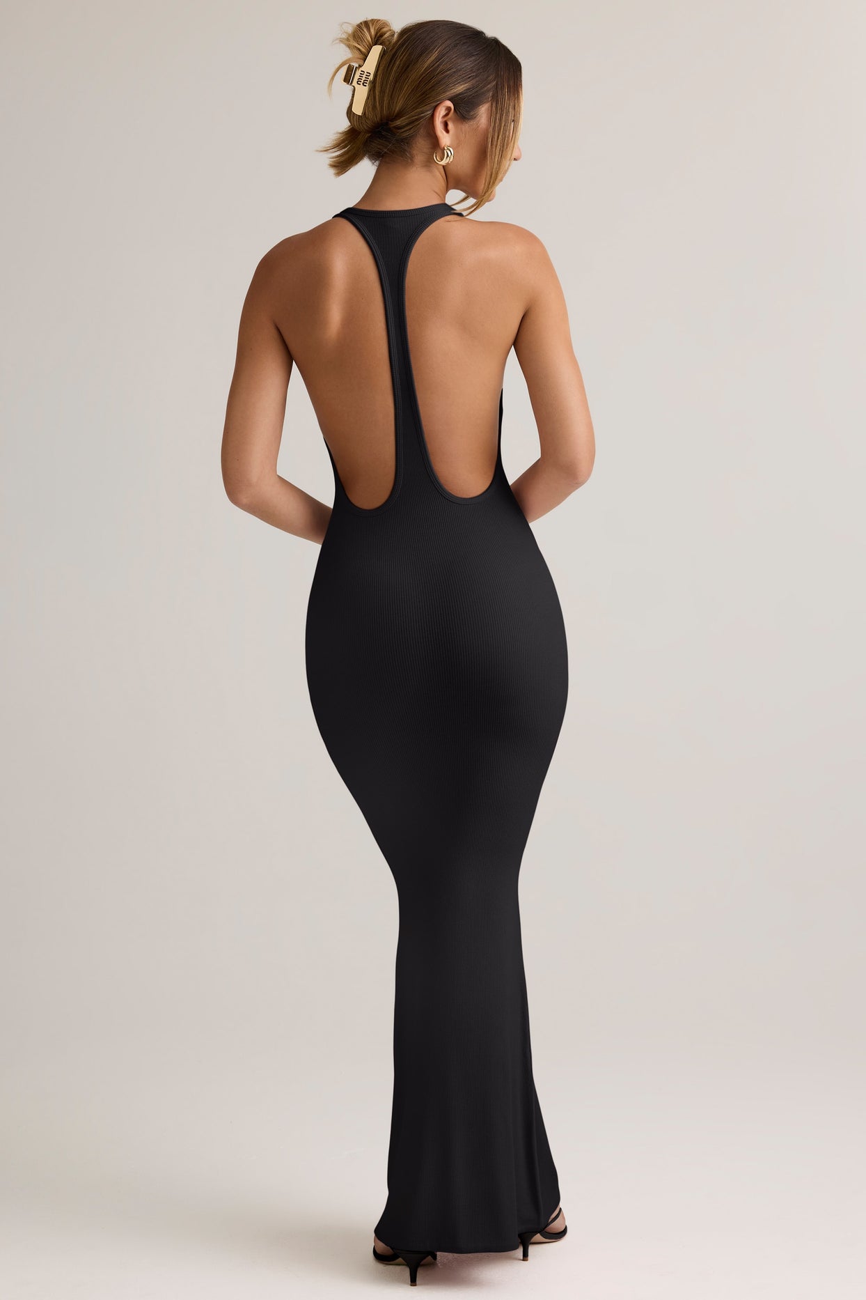 Modal Racerback Maxi Dress in Black - 6