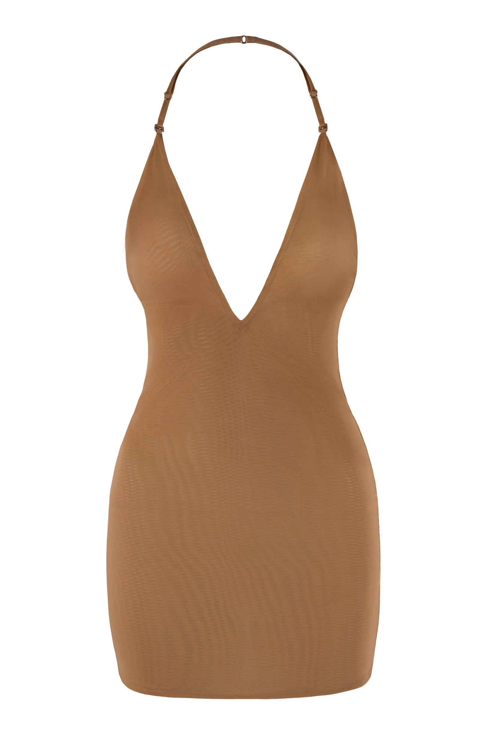 Intimates Soft Mesh Multiway Mini Dress in Almond - 1