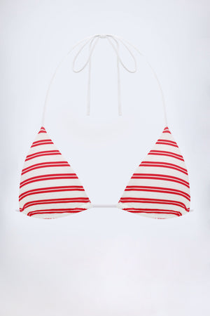 Triangle Bikini Top in Cherry Red