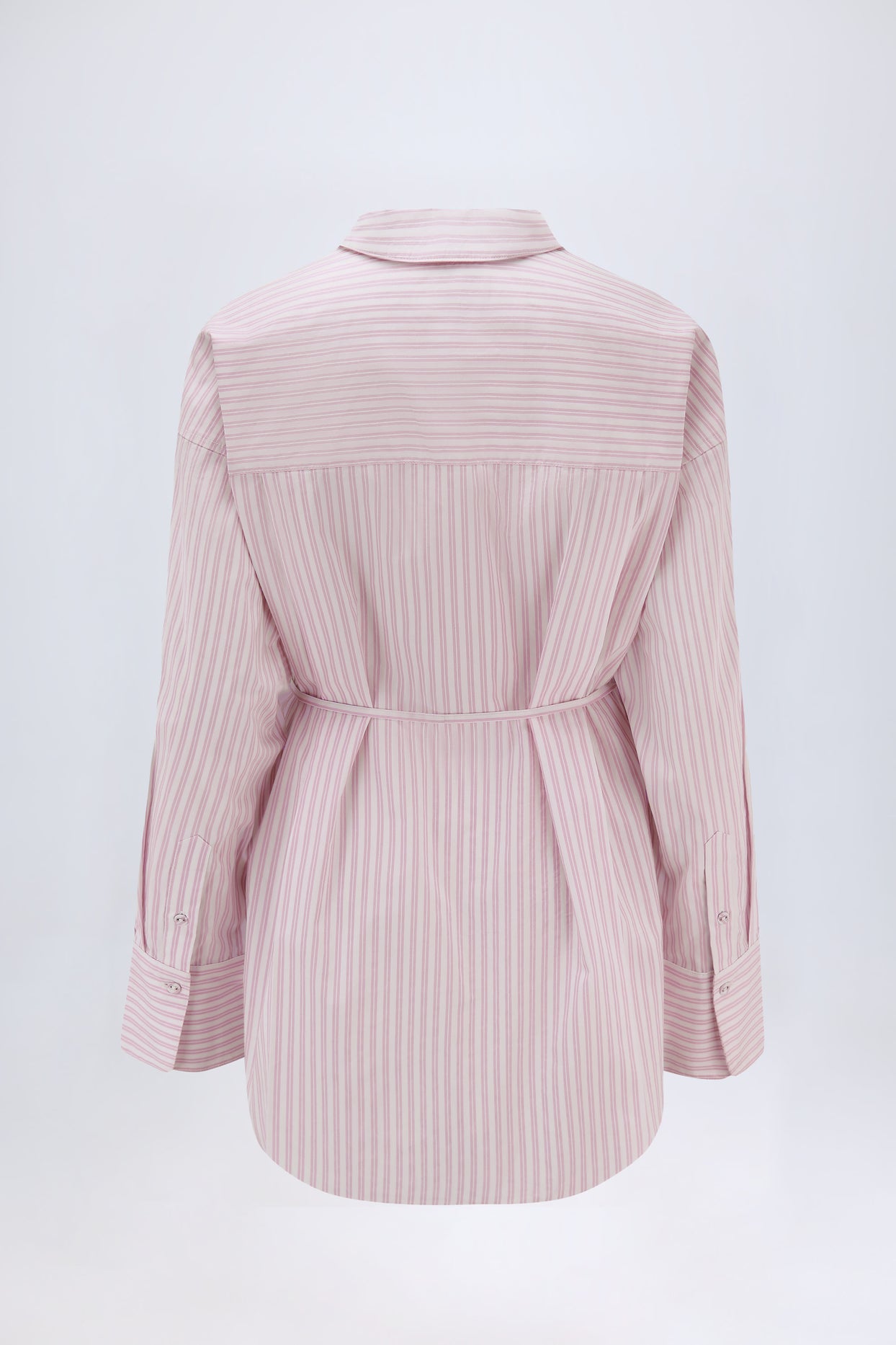 Oversized Shirt in Pink Stripe - 4