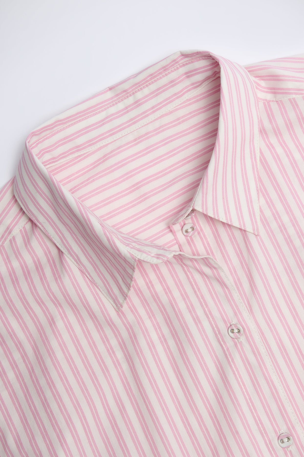 Oversized Shirt in Pink Stripe - 5