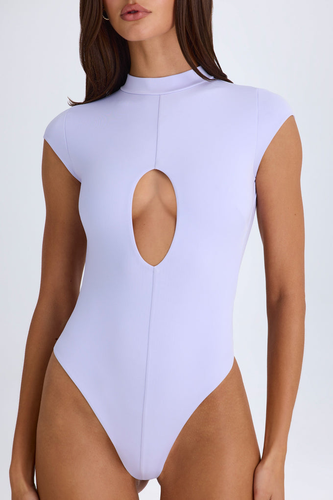 Cut-Out Bodysuit in Soft Lilac