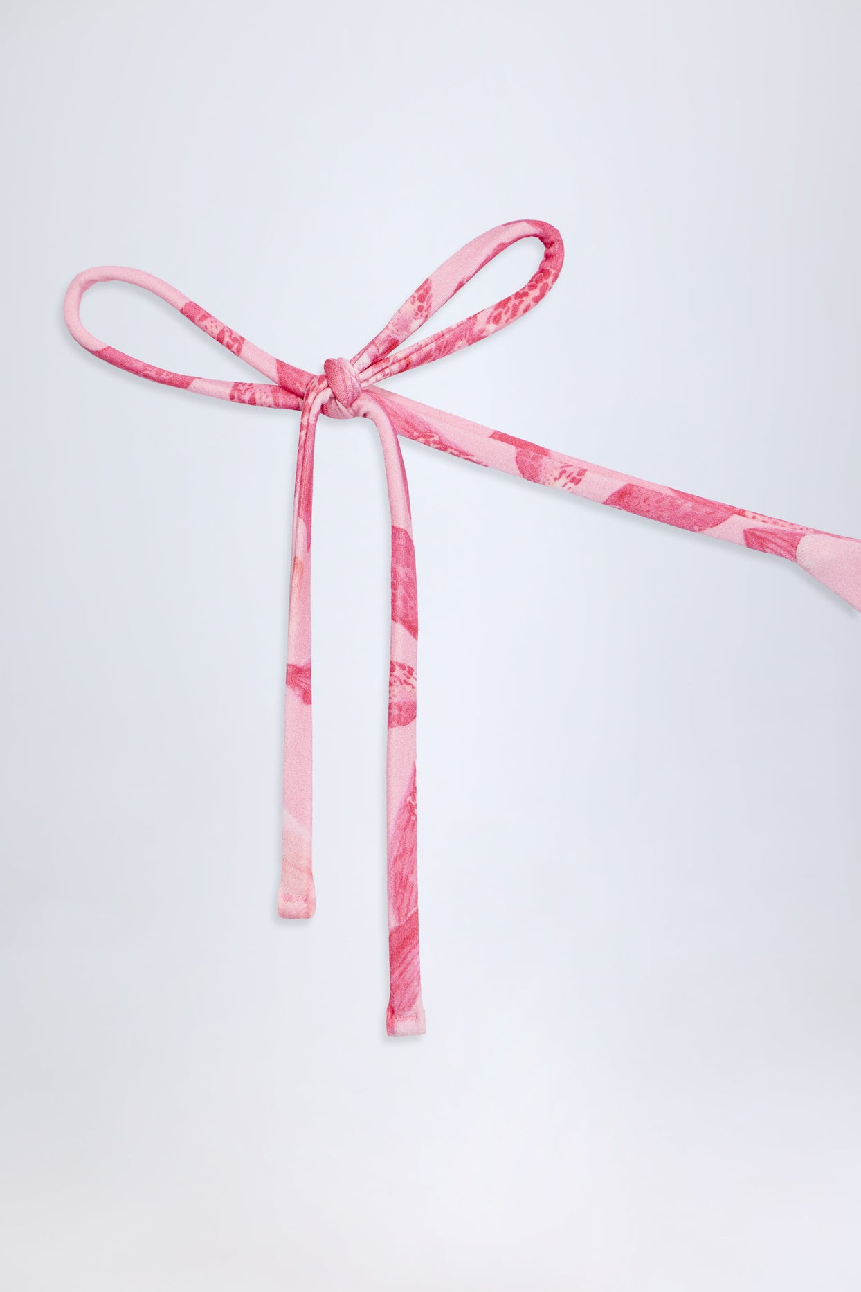 Side-Tie Thong Bikini Bottoms in Pink Orchid Print - 6