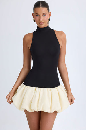 Modal Turtleneck Drop-Waist Bubble Hem Mini Dress in Black - 10 | Oh Polly Modal Turtleneck Drop-Waist Bubble Hem Mini Dress in Black - 10 | Oh Polly