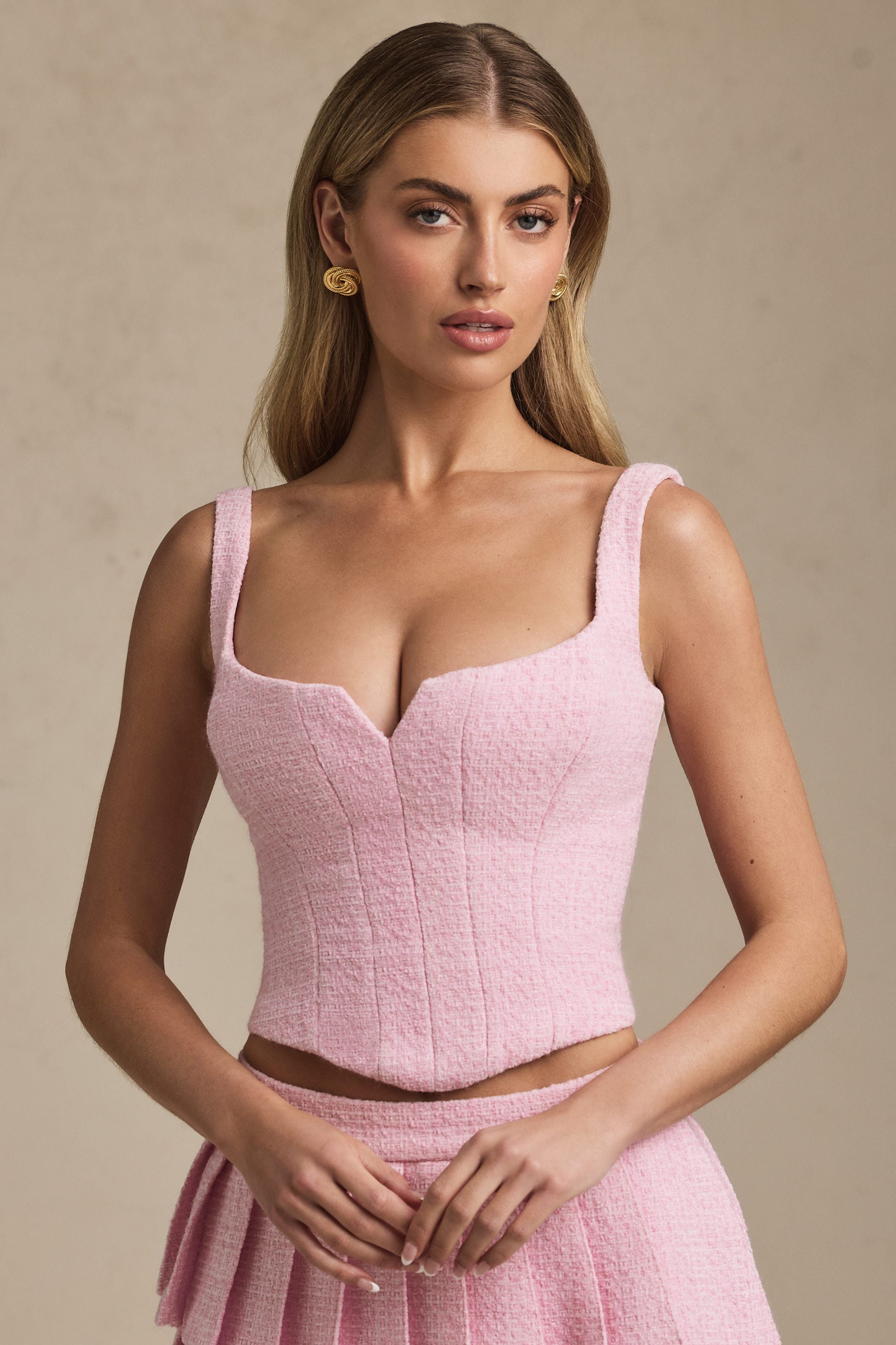 Nami Lace-Up Corset Top in Soft Pink | Oh Polly – Oh Polly US