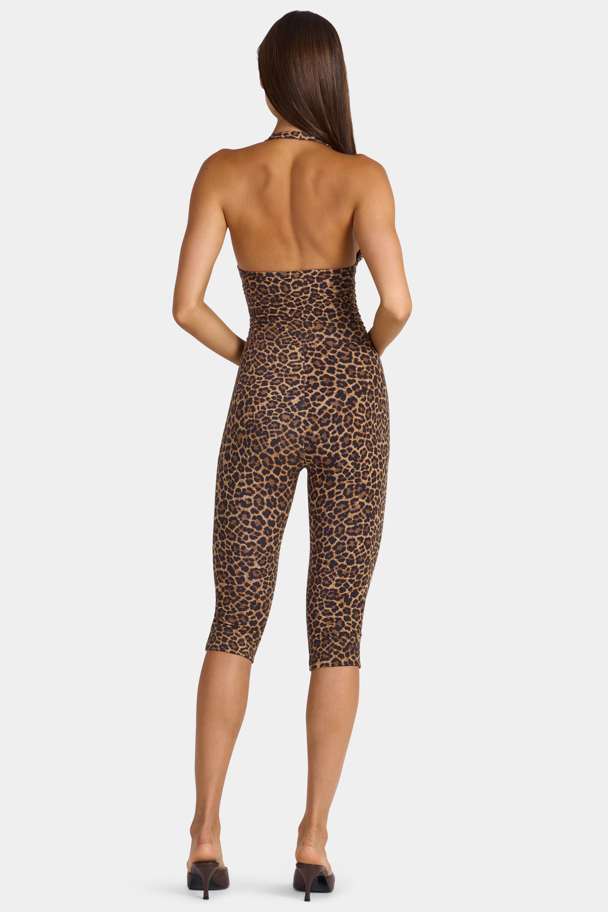 Modal Capri Jumpsuit in Leopard