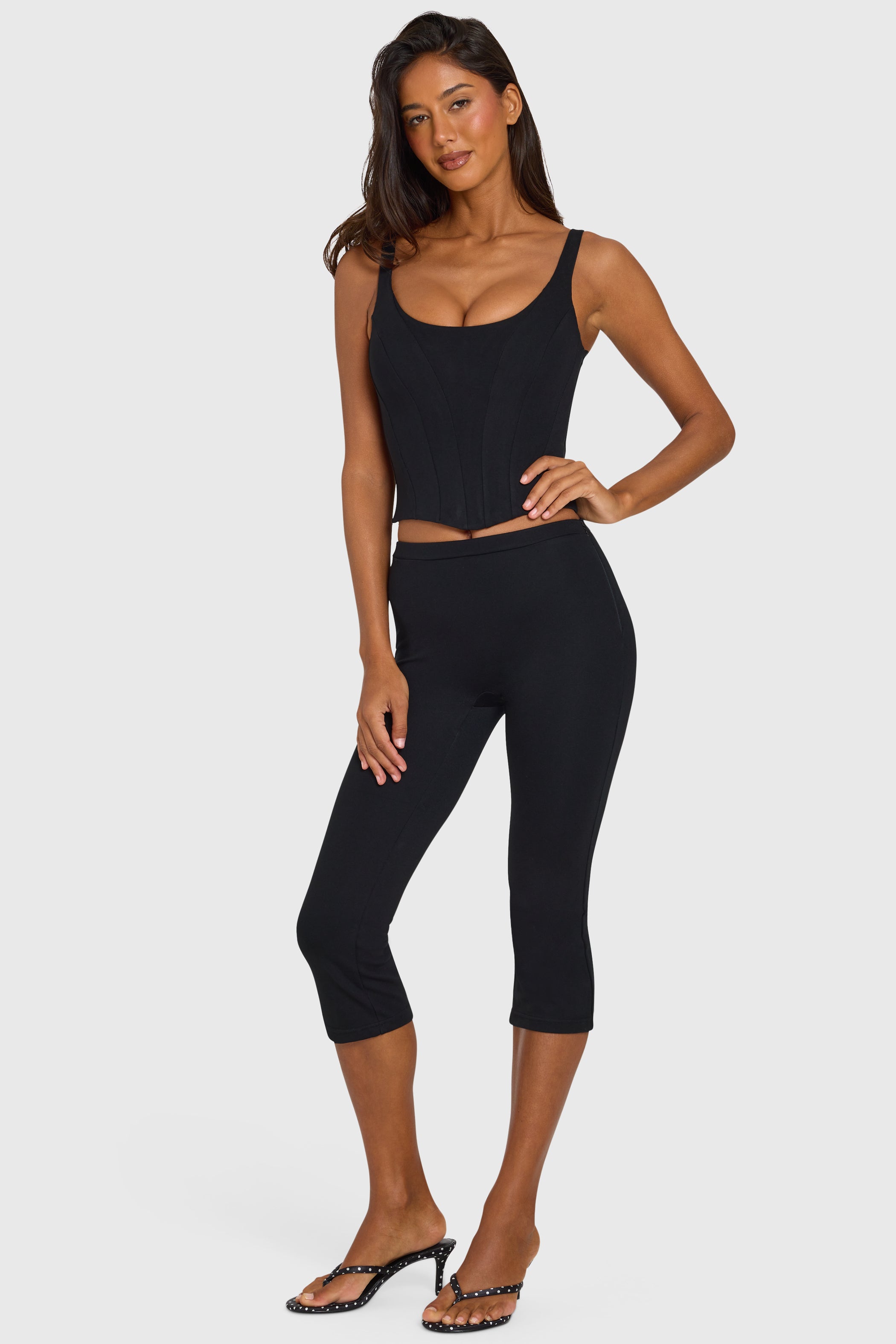Ponte Capri Leggings in Black