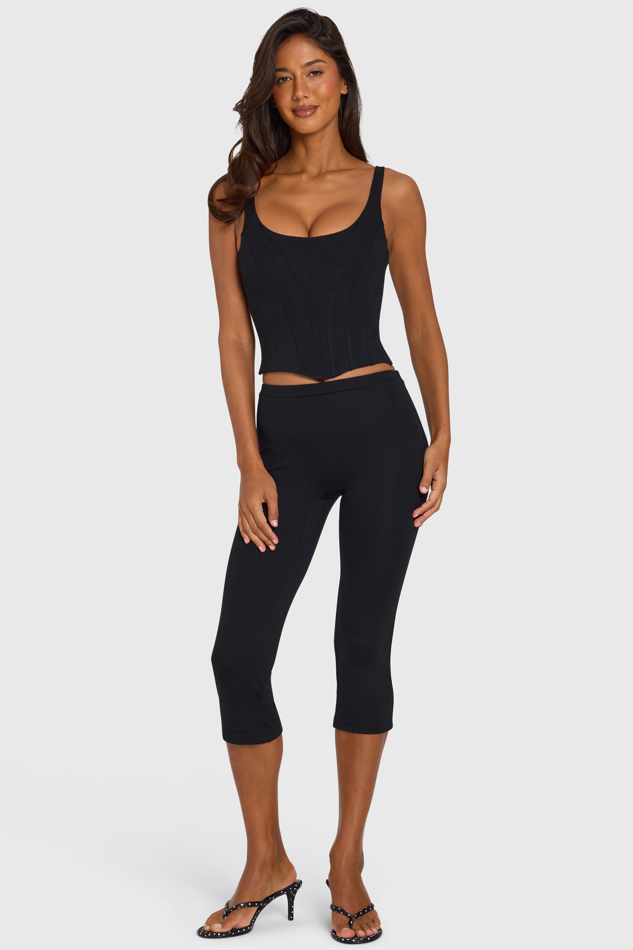 Ponte Capri Leggings in Black