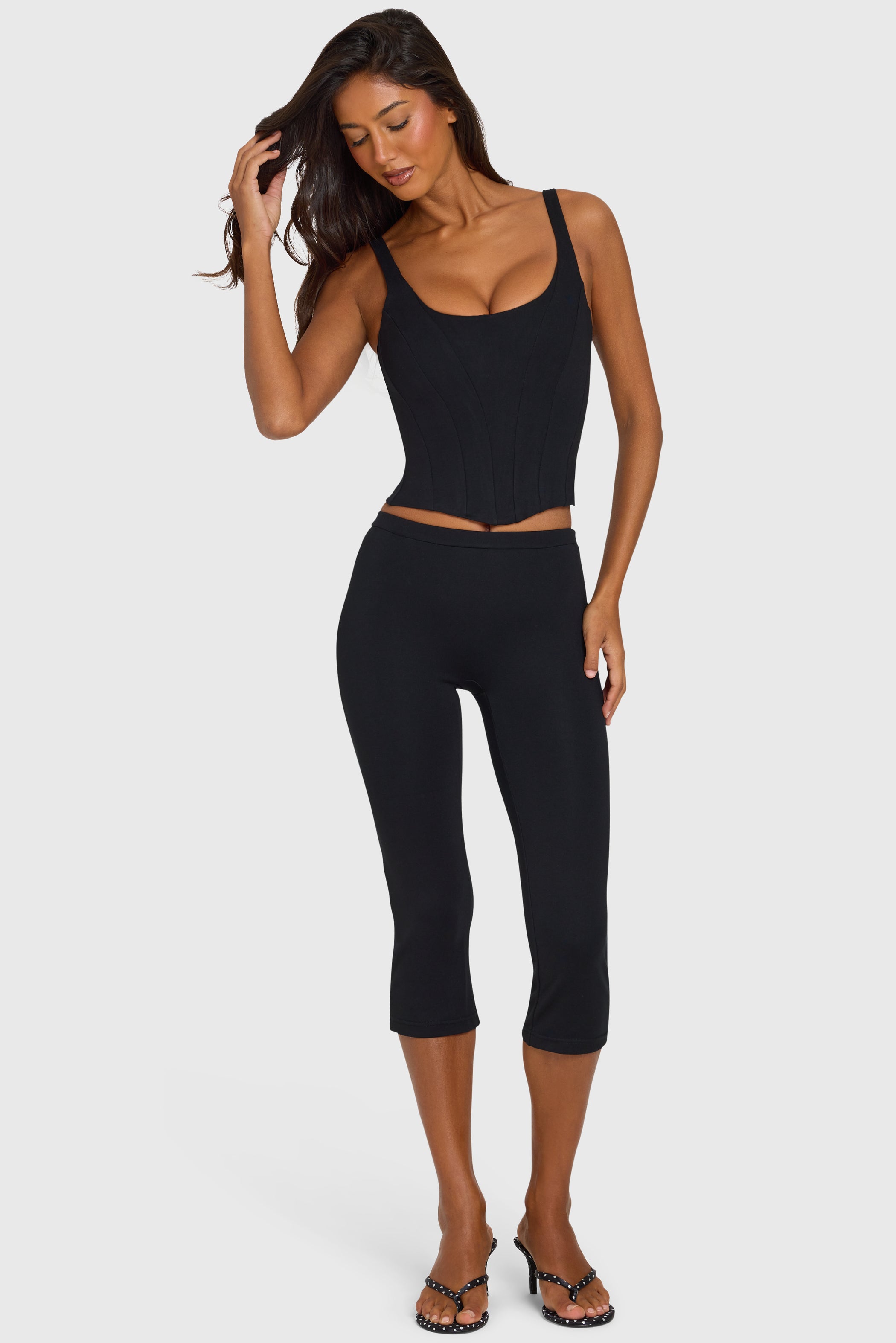 Ponte Capri Leggings in Black