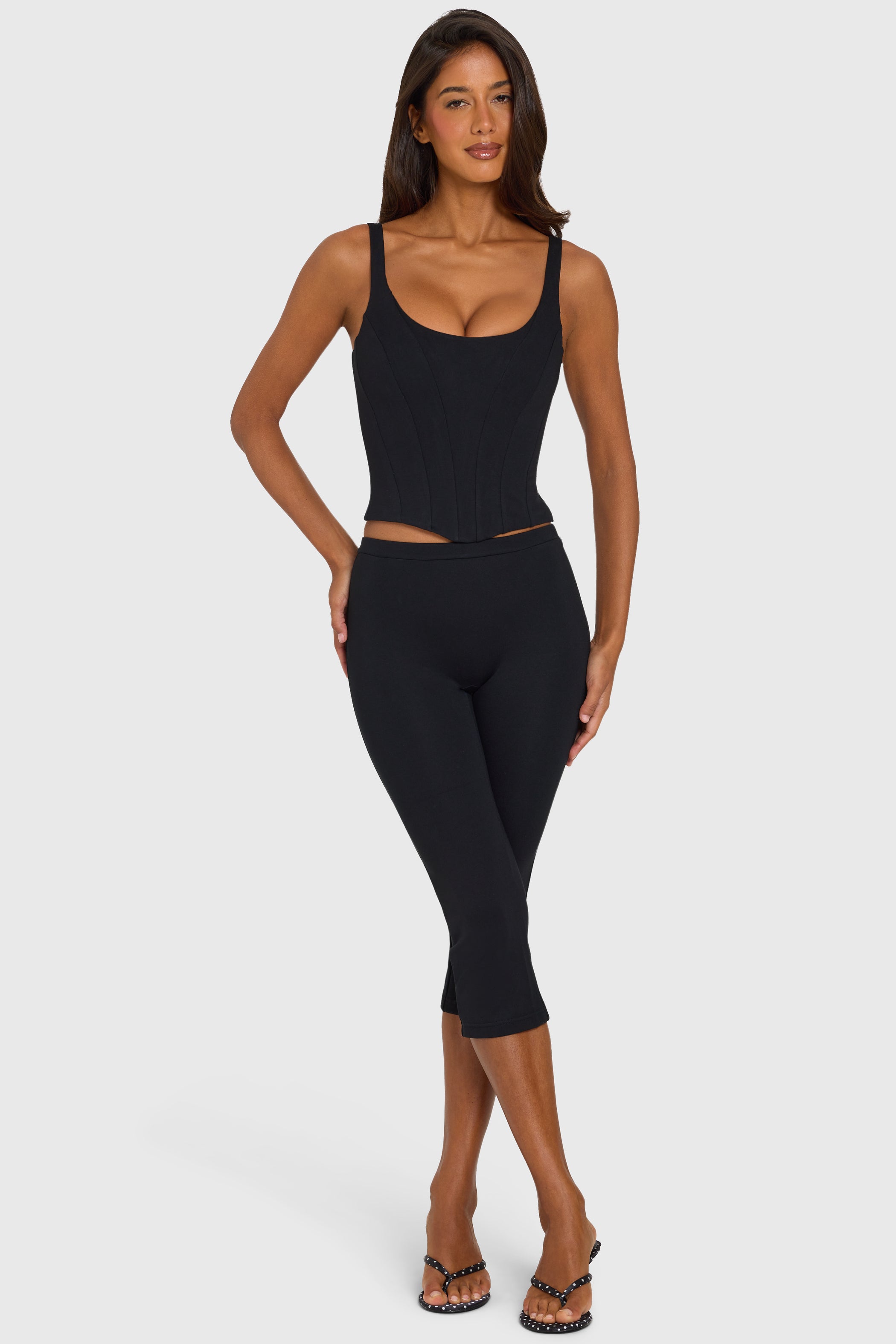 Ponte Capri Leggings in Black