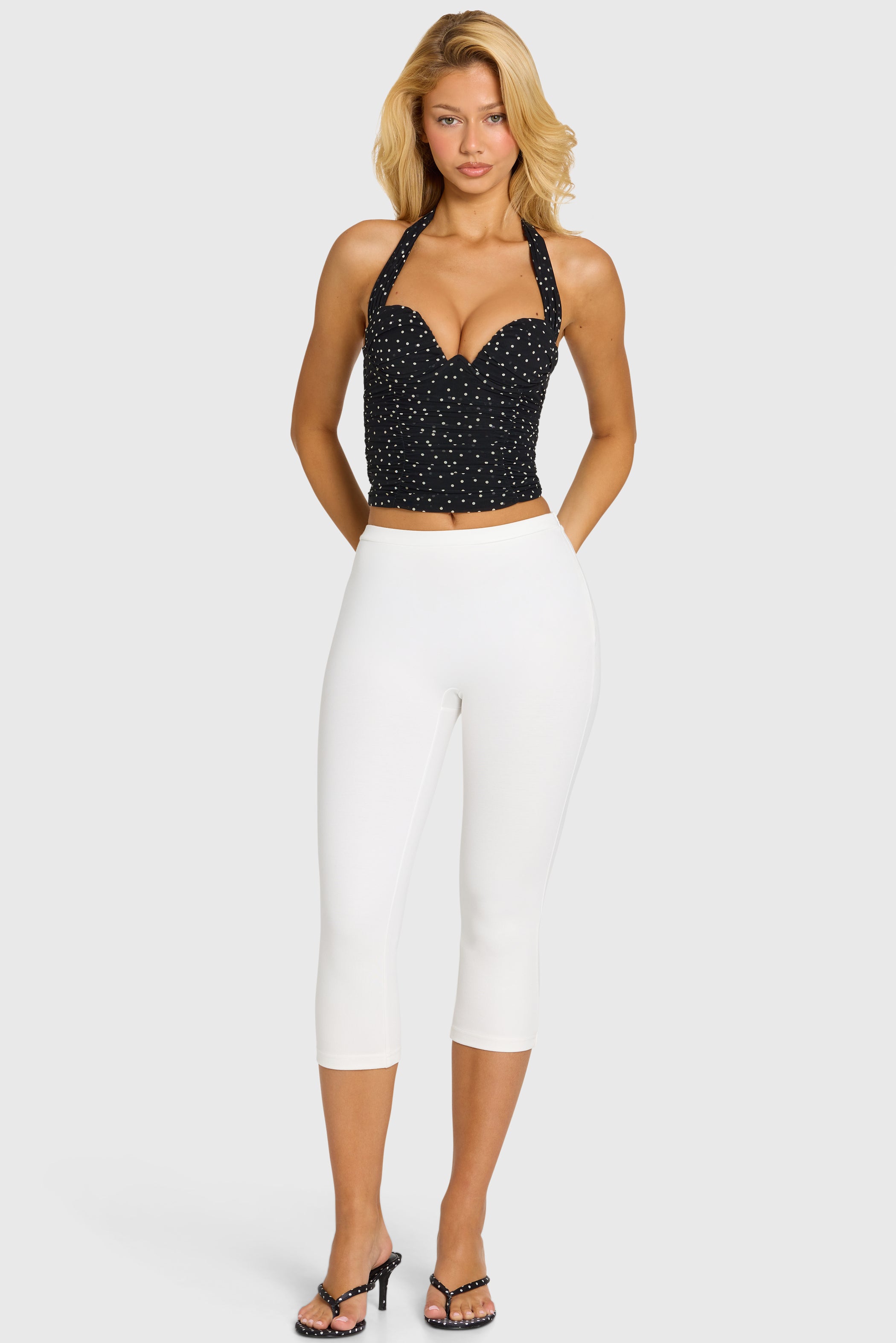 Ponte Capri Leggings in Snow