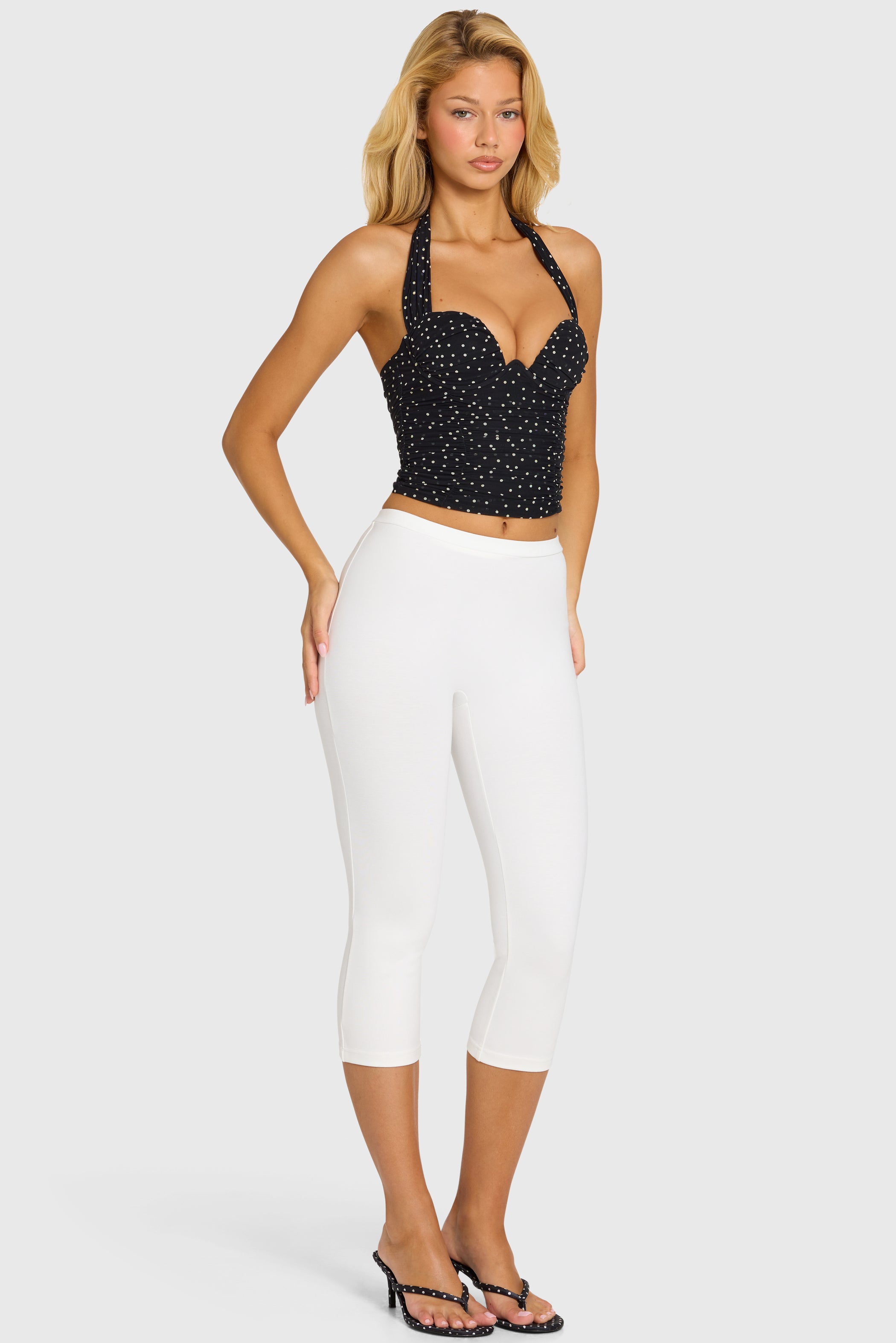 Ponte Capri Leggings in Snow