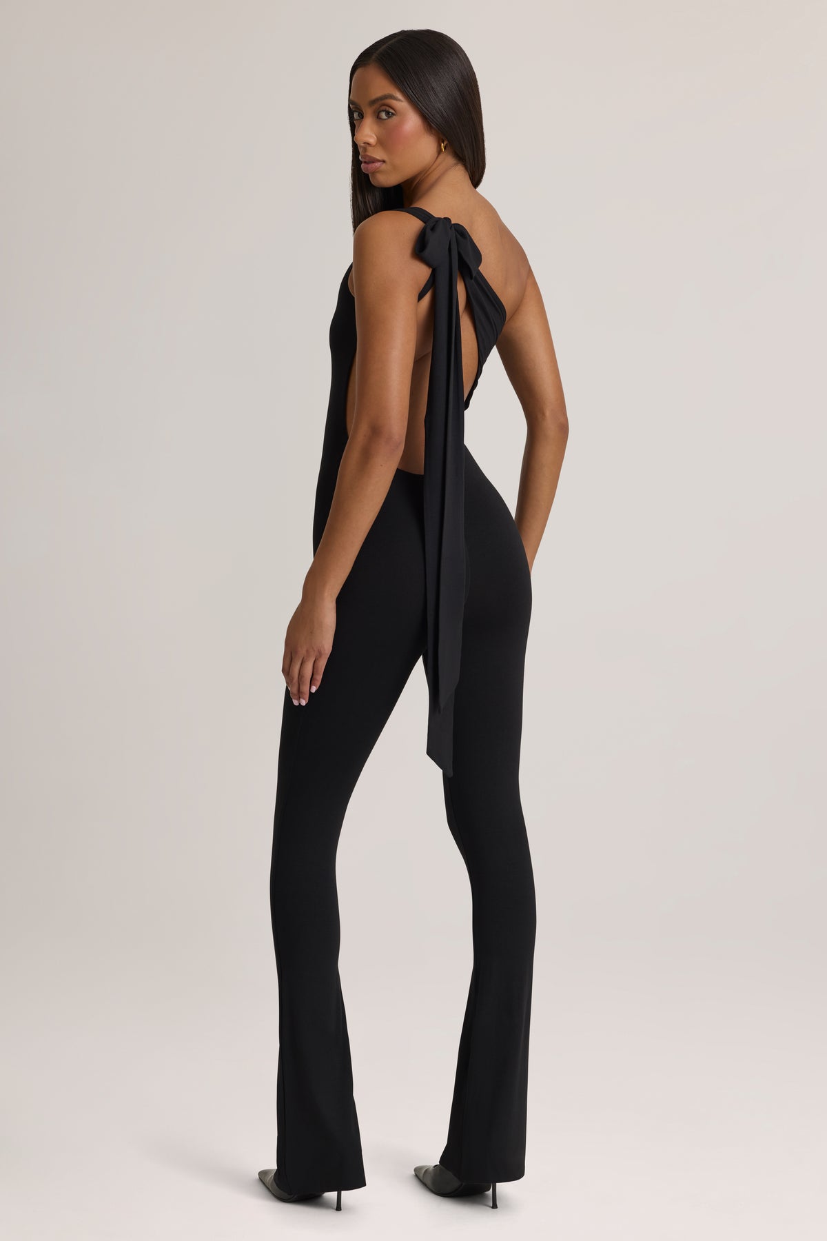 Modal One-Shoulder Jumpsuit in Black - 1