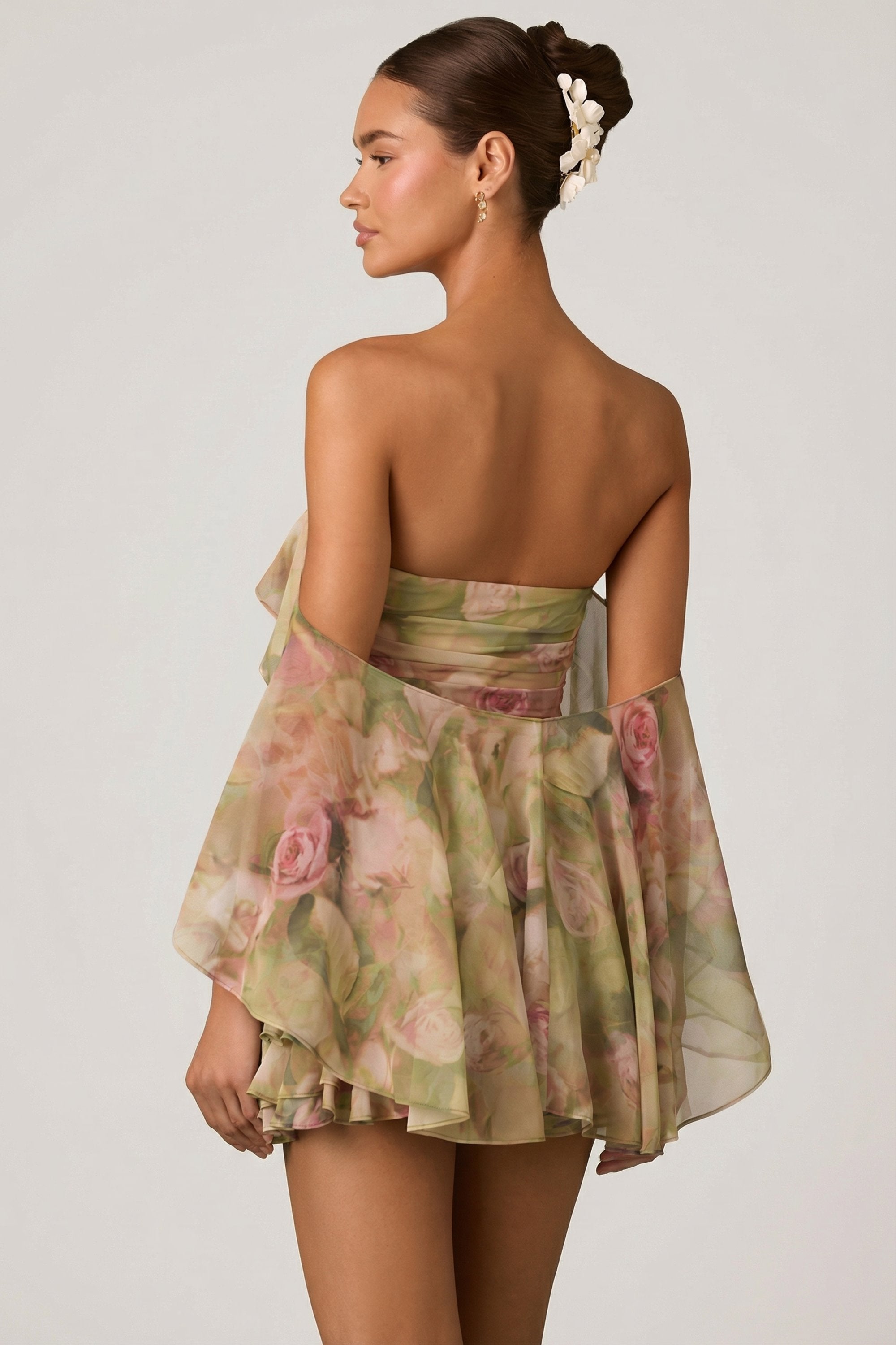 ruffled mini dress Nevena White Ruffle Perfect for lunch dates For Love & Lemons Layer