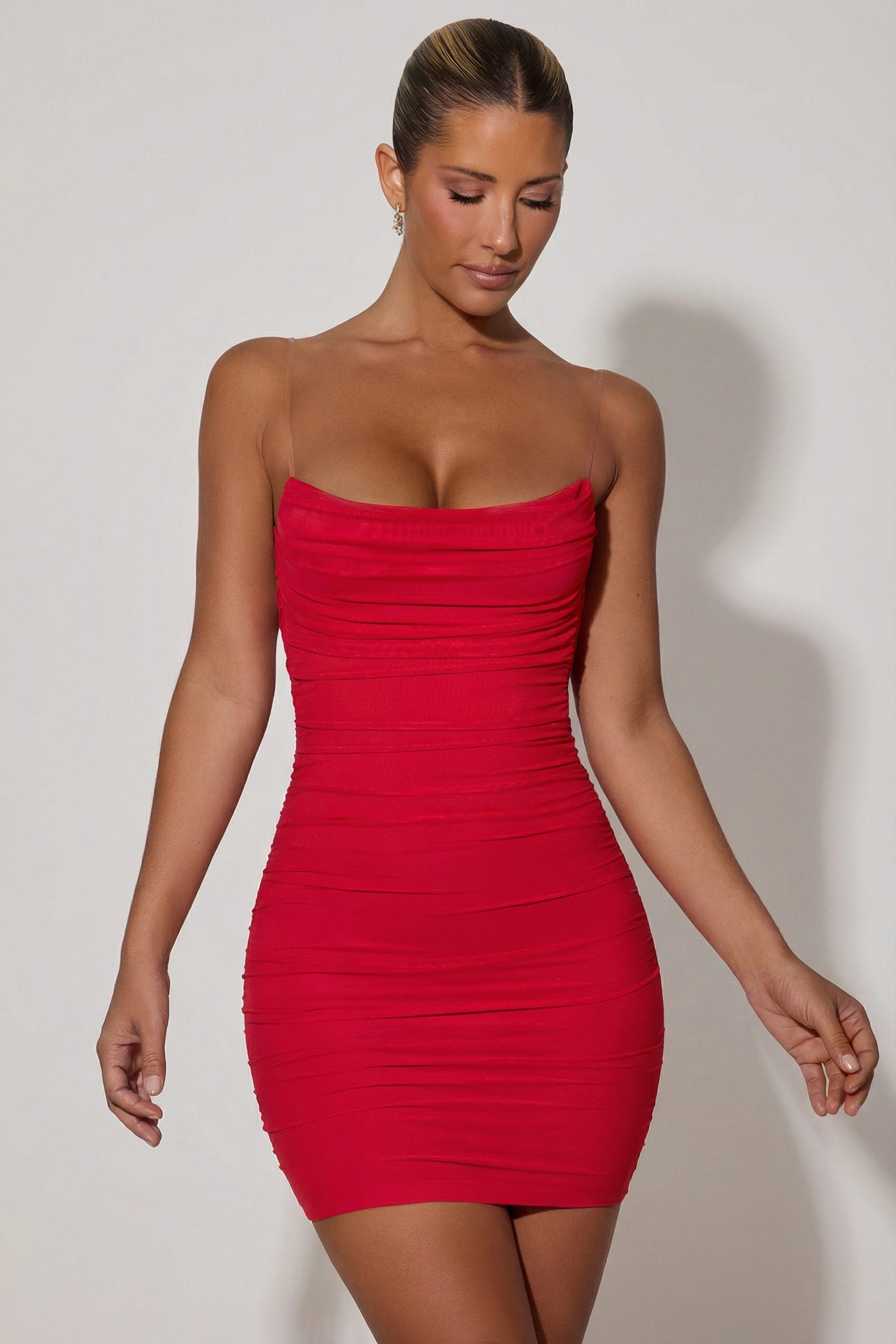 bodycon ruched dress Shapewear Midi | Built-In Shaping and has some stretch. Off Shoulder Ruched Zipper Back