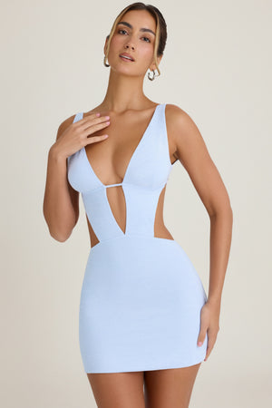 Gaia Cut-Out A-Line Mini Dress in Periwinkle Blue | Oh Polly Gaia Cut-Out A-Line Mini Dress in Periwinkle Blue | Oh Polly