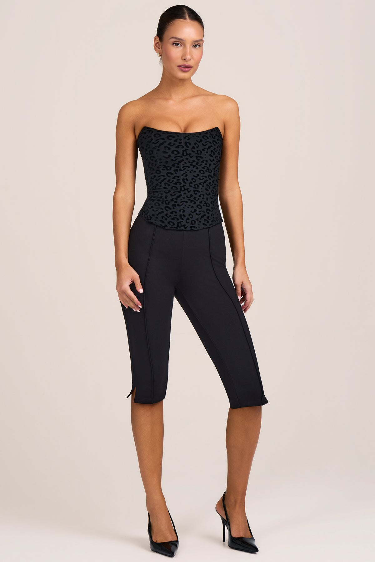 Ponte Capri Leggings in Black