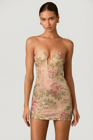 Harlie Embellished Sweetheart-Neck A-Line Mini Dress in Rose Hotfix | Oh Polly 4 Harlie Embellished Sweetheart-Neck A-Line Mini Dress in Rose Hotfix | Oh Polly 4