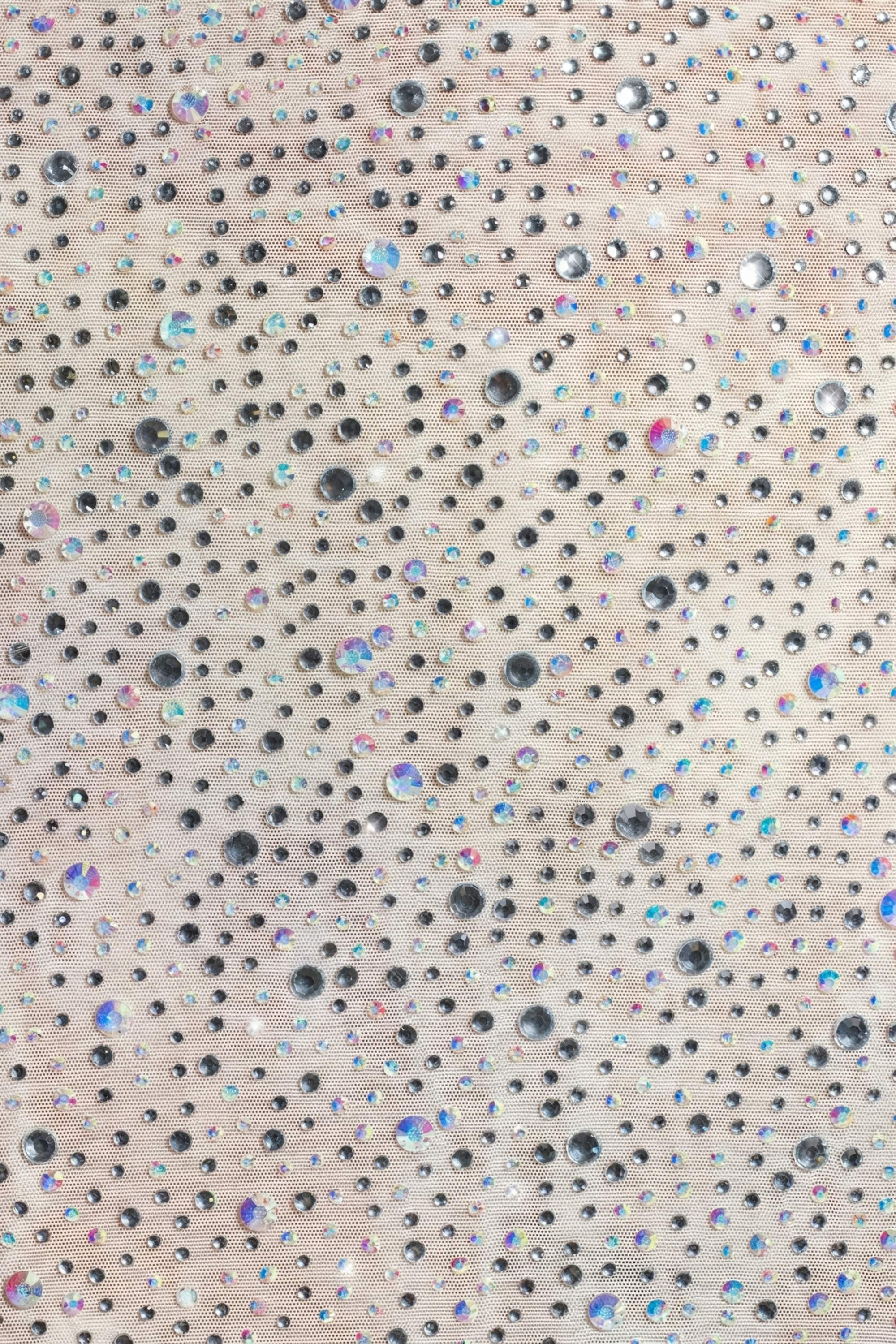 Embellished Micro Mini Skirt in White