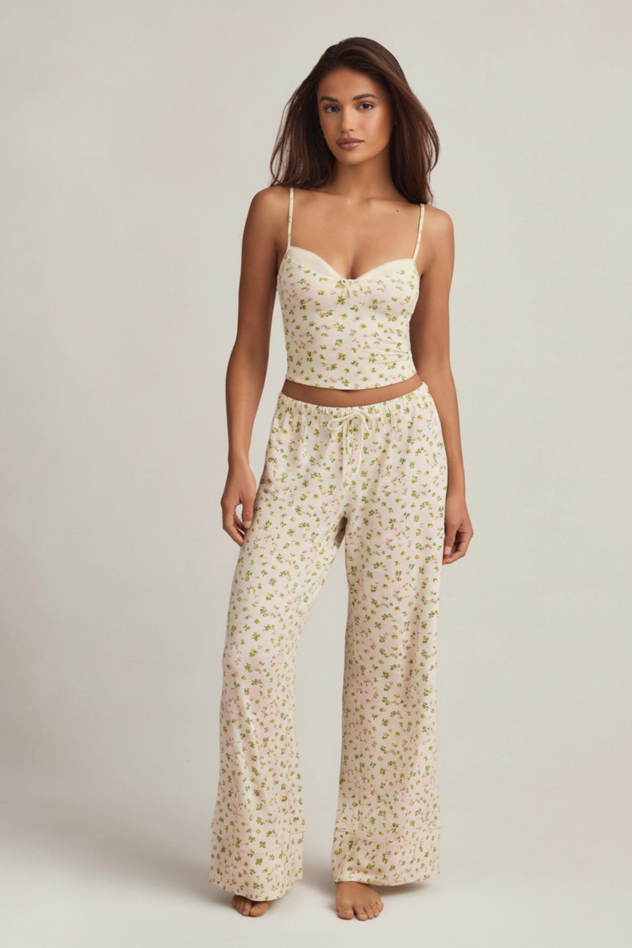 Modal Mid-Rise Pyjama Trousers in Lemon Print - 5