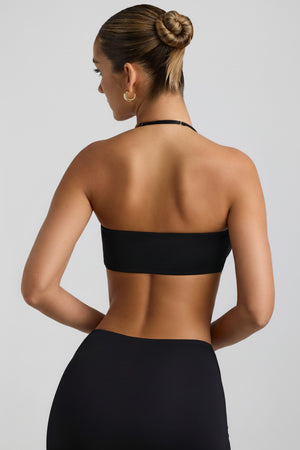 Jerika Slinky Jersey Hardware Detail Halterneck Bralette in Black | Oh Polly Jerika Slinky Jersey Hardware Detail Halterneck Bralette in Black | Oh Polly