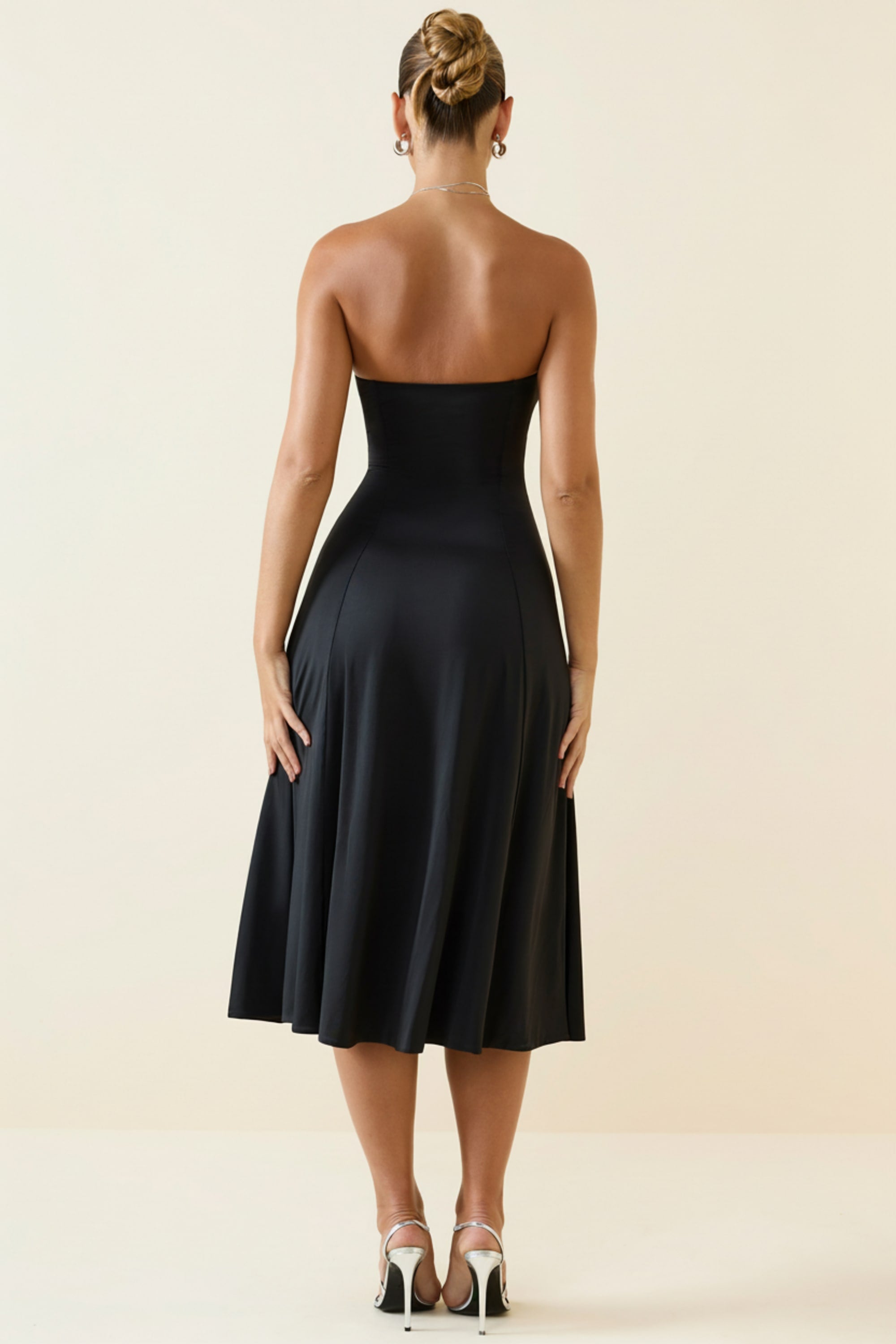 Joely Bandeau Midaxi Dress in Black