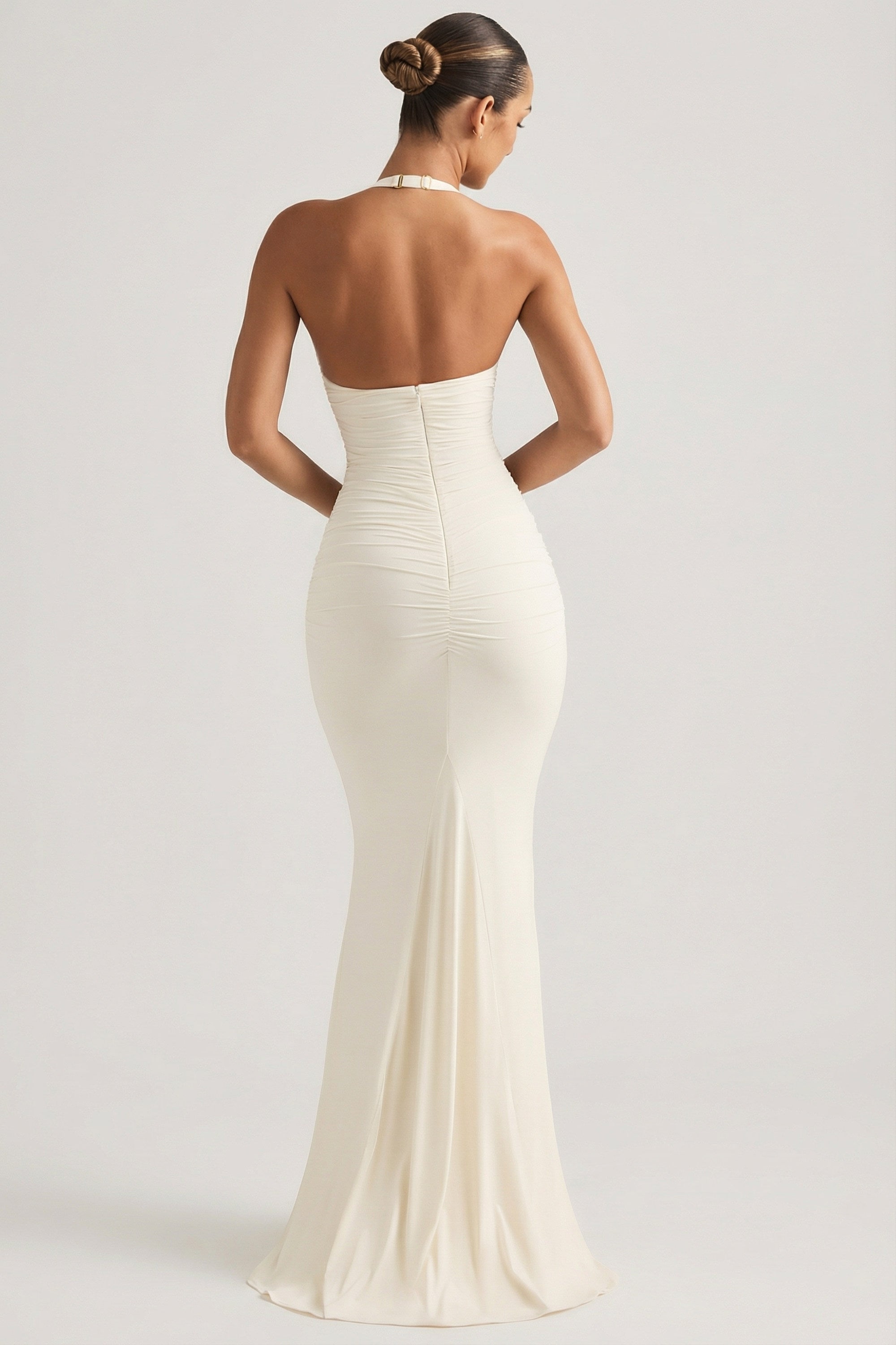 ivory satin ruffle strapless dress Melinda Bubble - Size S - Cute Party Dress with Bubble Hem Looking for a dress in Lace Bandeau Ruffle-Trim Corset Gown in