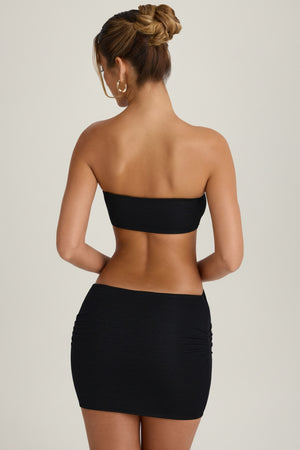 Bandeau Cut-Out Mini Dress in Black