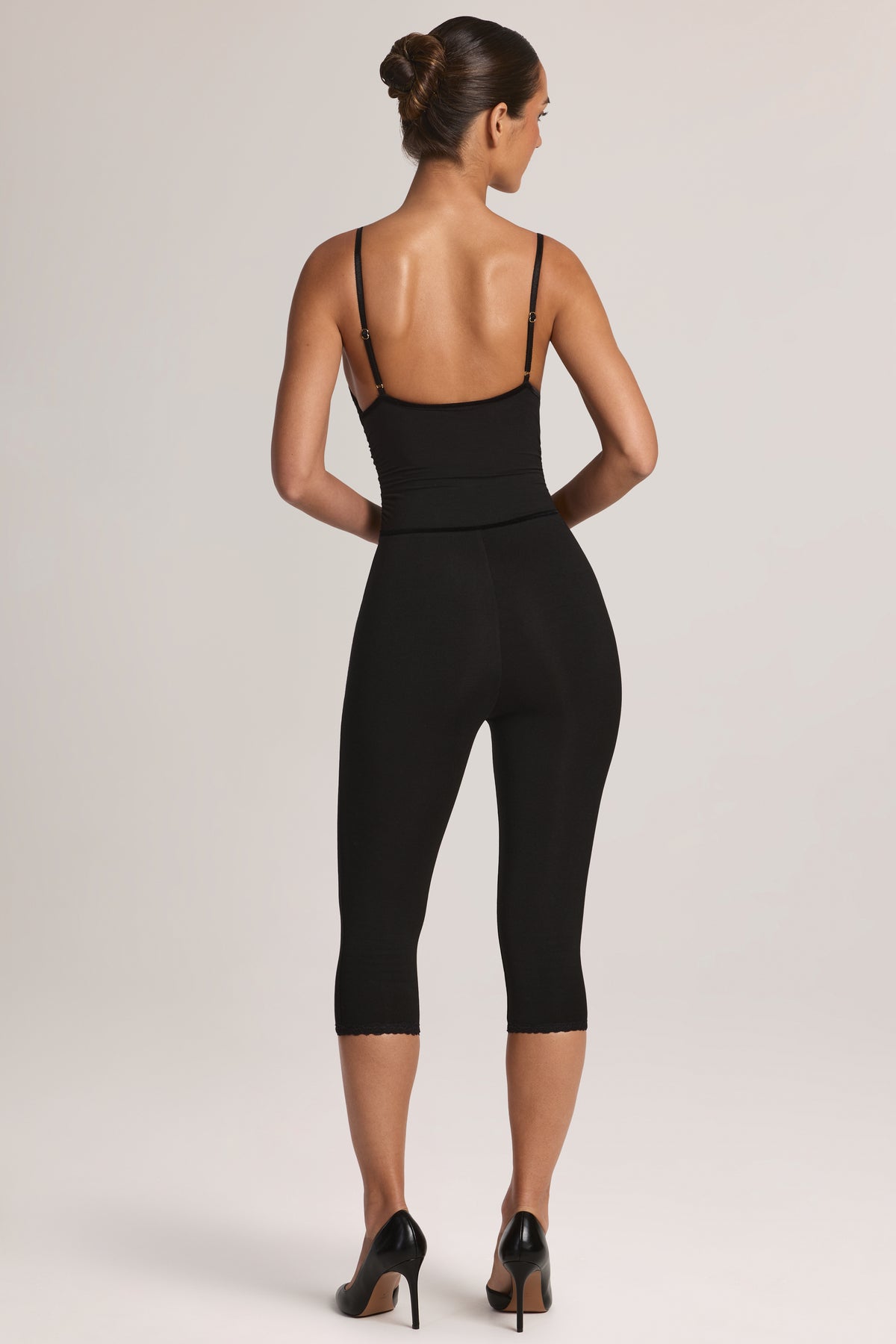 Modal Capri Jumpsuit in Black