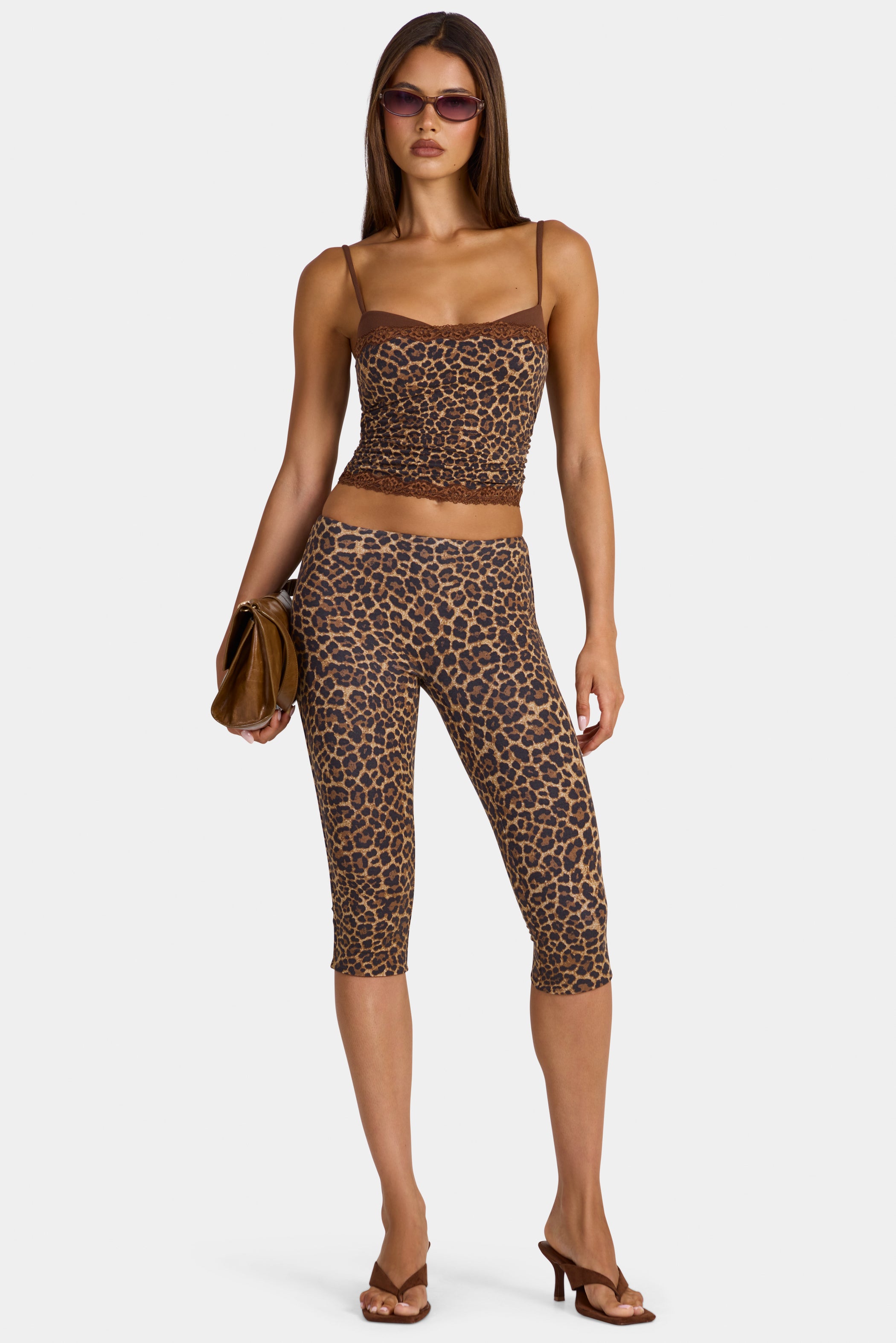 Modal Capri Leggings in Leopard