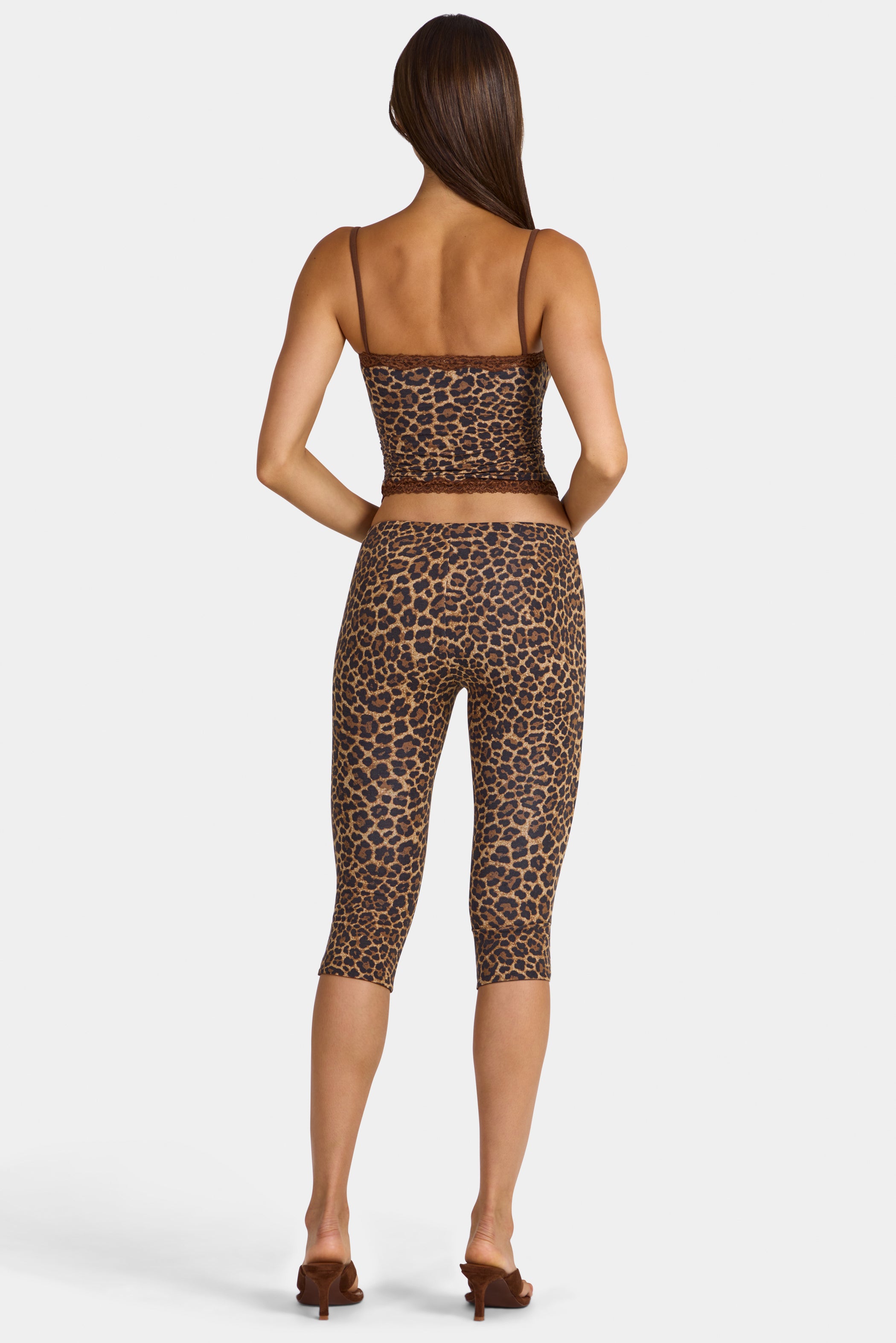 Modal Capri Leggings in Leopard