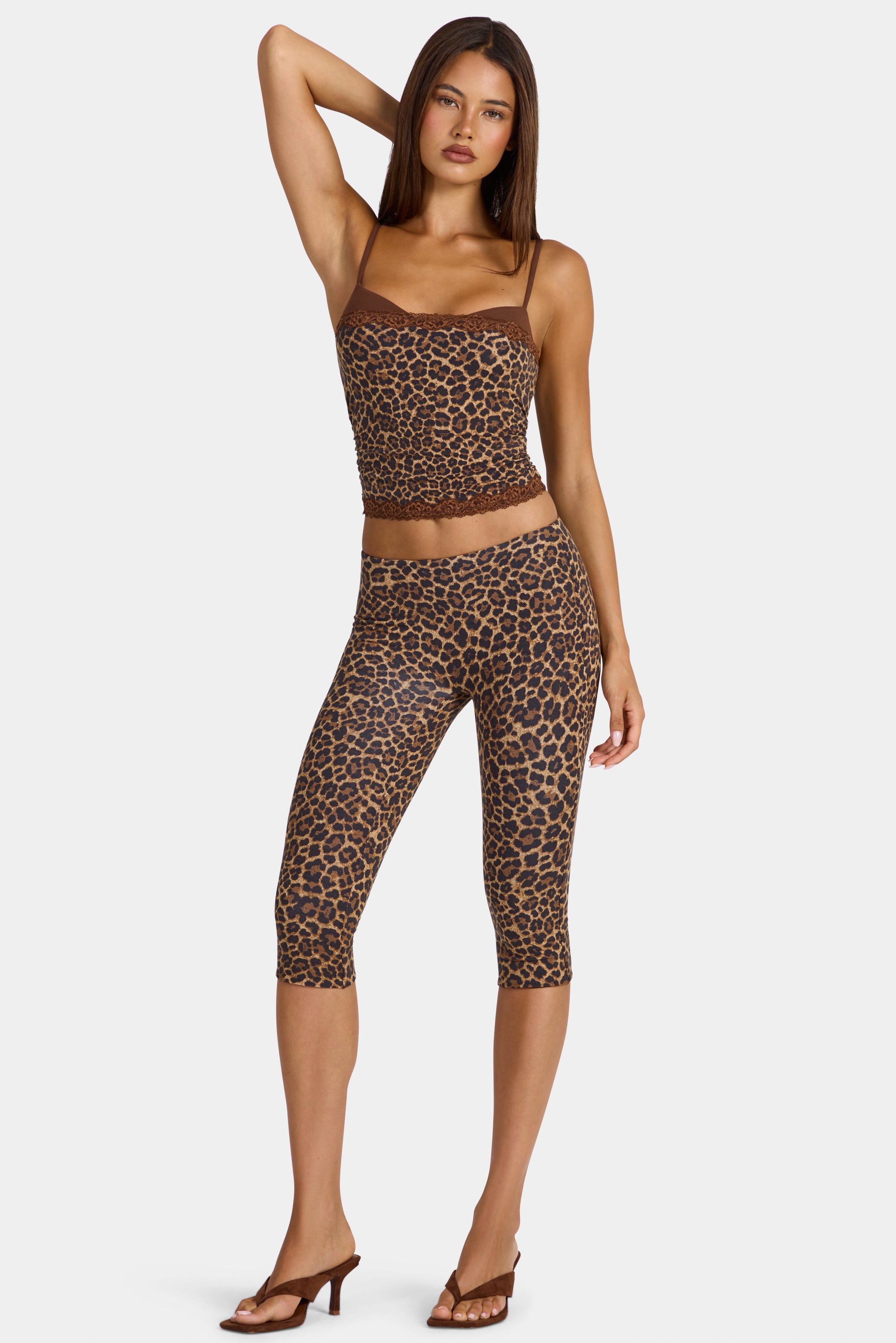Modal Capri Leggings in Leopard