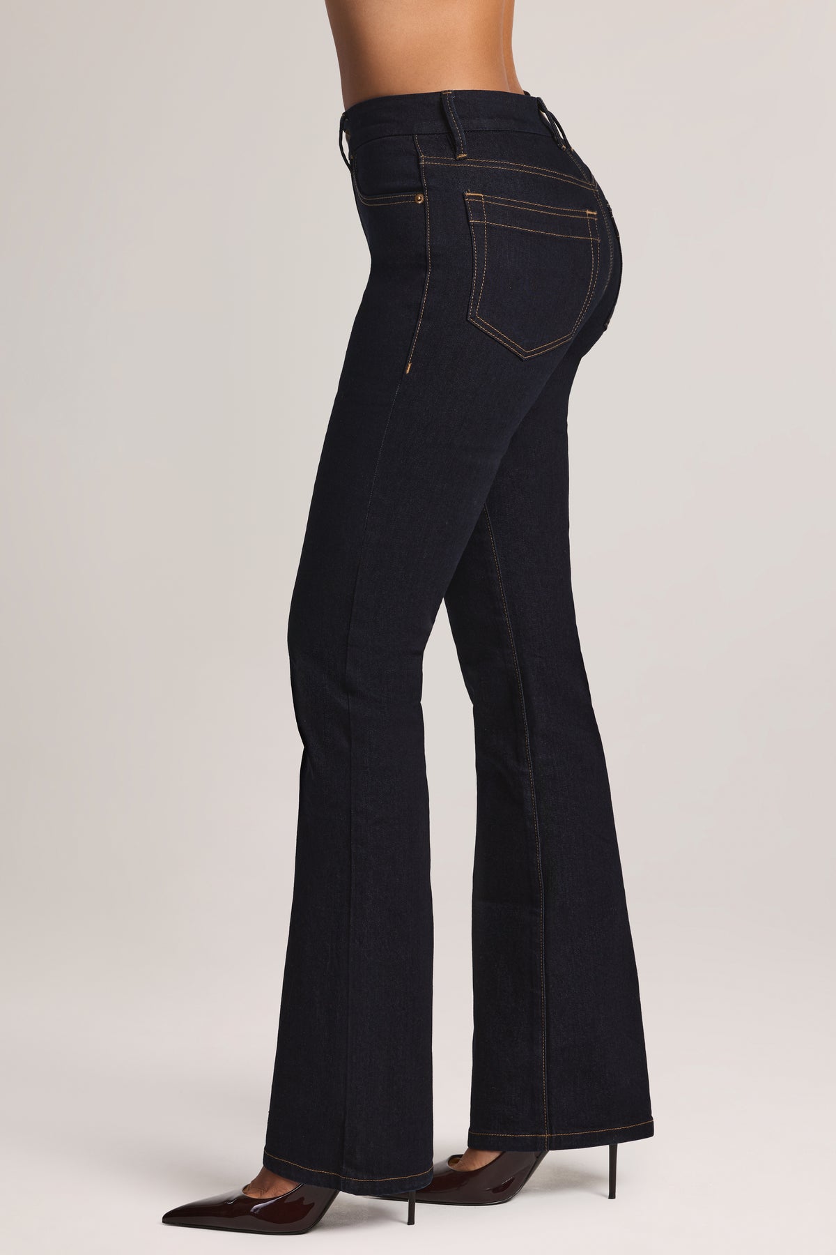 High-Rise Bootcut Jeans in Dark Wash