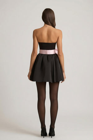 Norina Bow-Detail Corset Mini Dress in Black | Oh Polly Norina Bow-Detail Corset Mini Dress in Black | Oh Polly