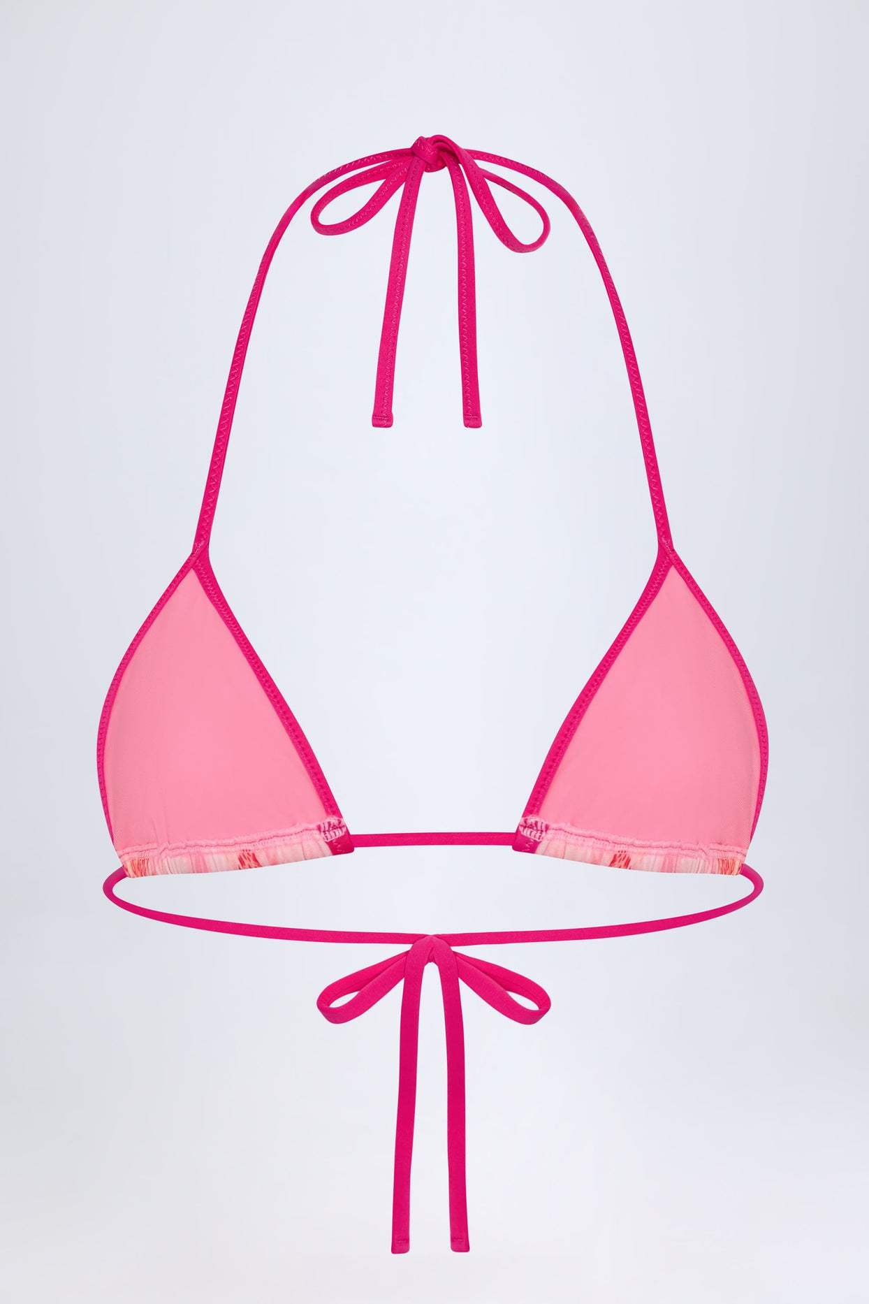 Triangle Bikini Top in Pink Orchid Print - 5