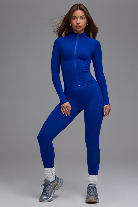 Petite Define Luxe High-Waist Leggings in Royal Blue