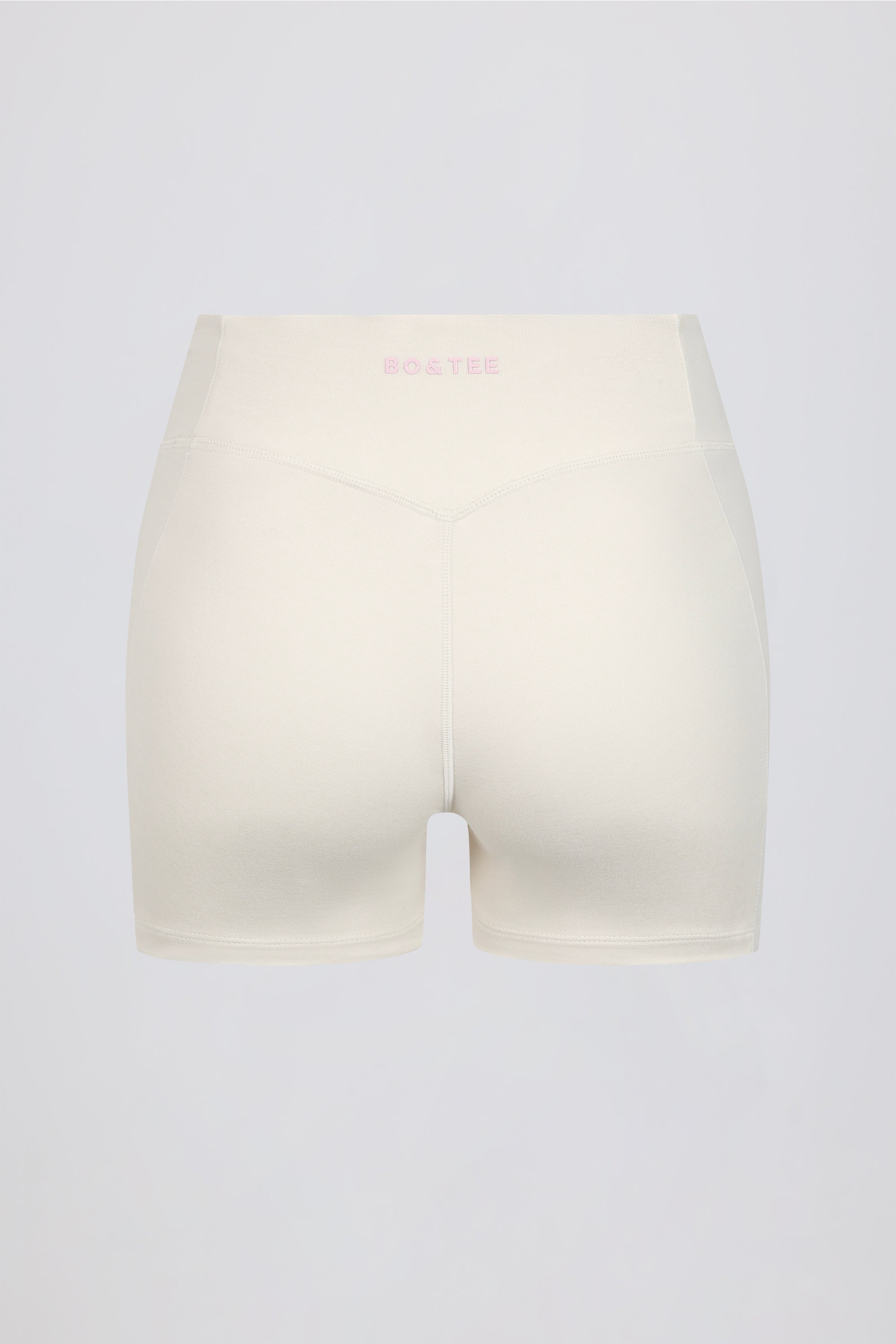 Ruched Mini Shorts in Vanilla